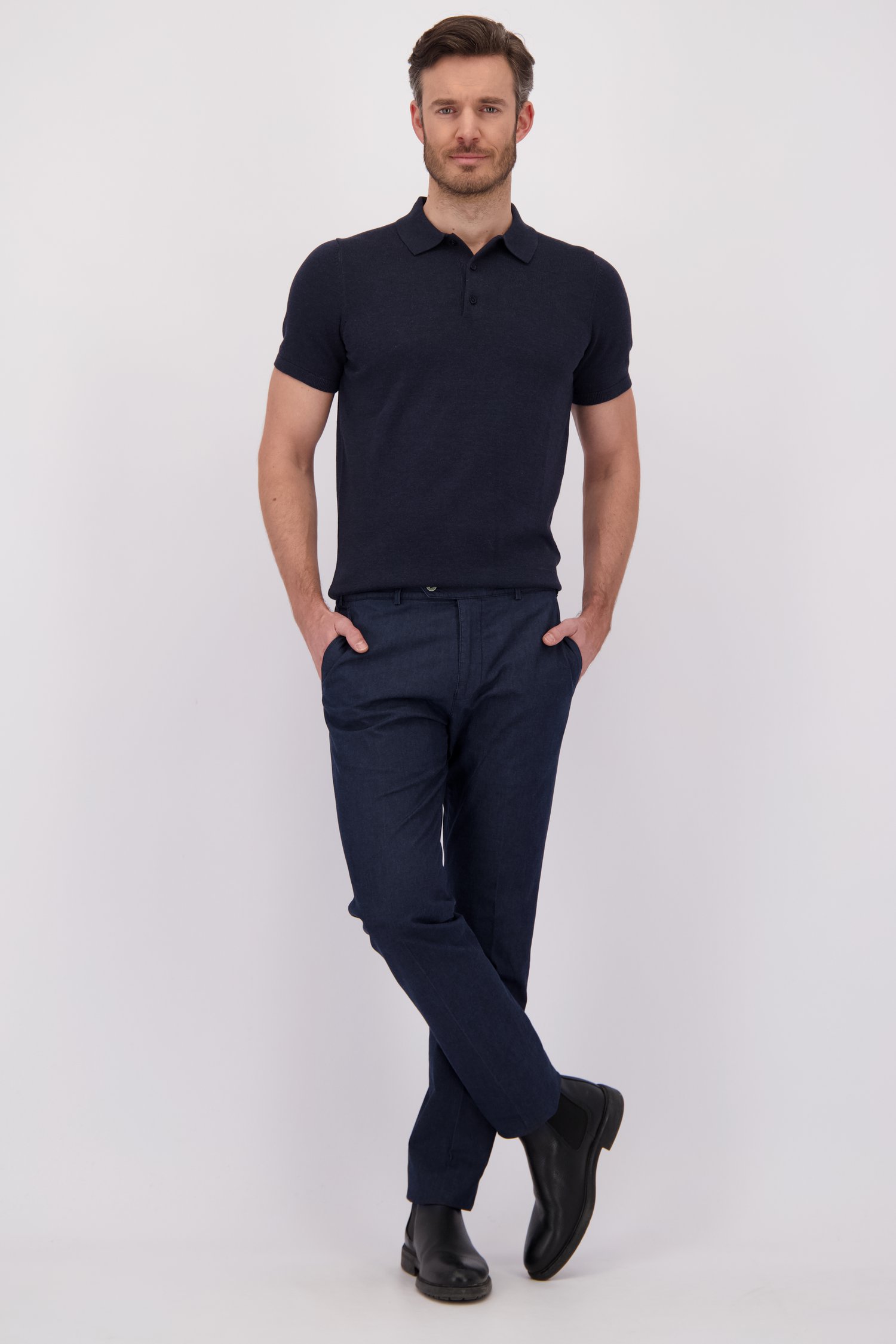 Voorkant van Navy chino - Vancouver - Regular fit  door Brassville voor Heren