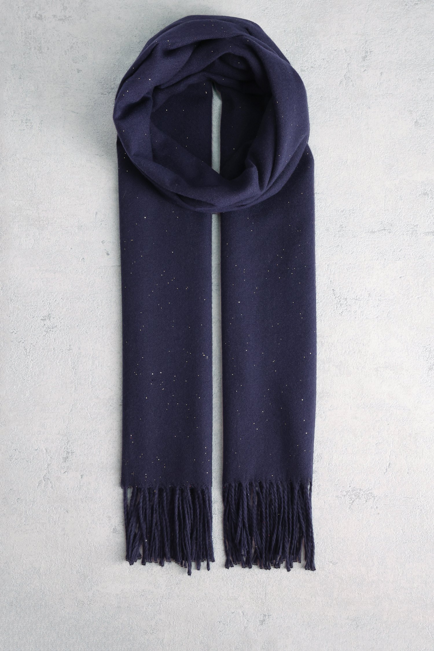 Voorkant van Navy gebreide sjaal door Liberty Island voor Dames