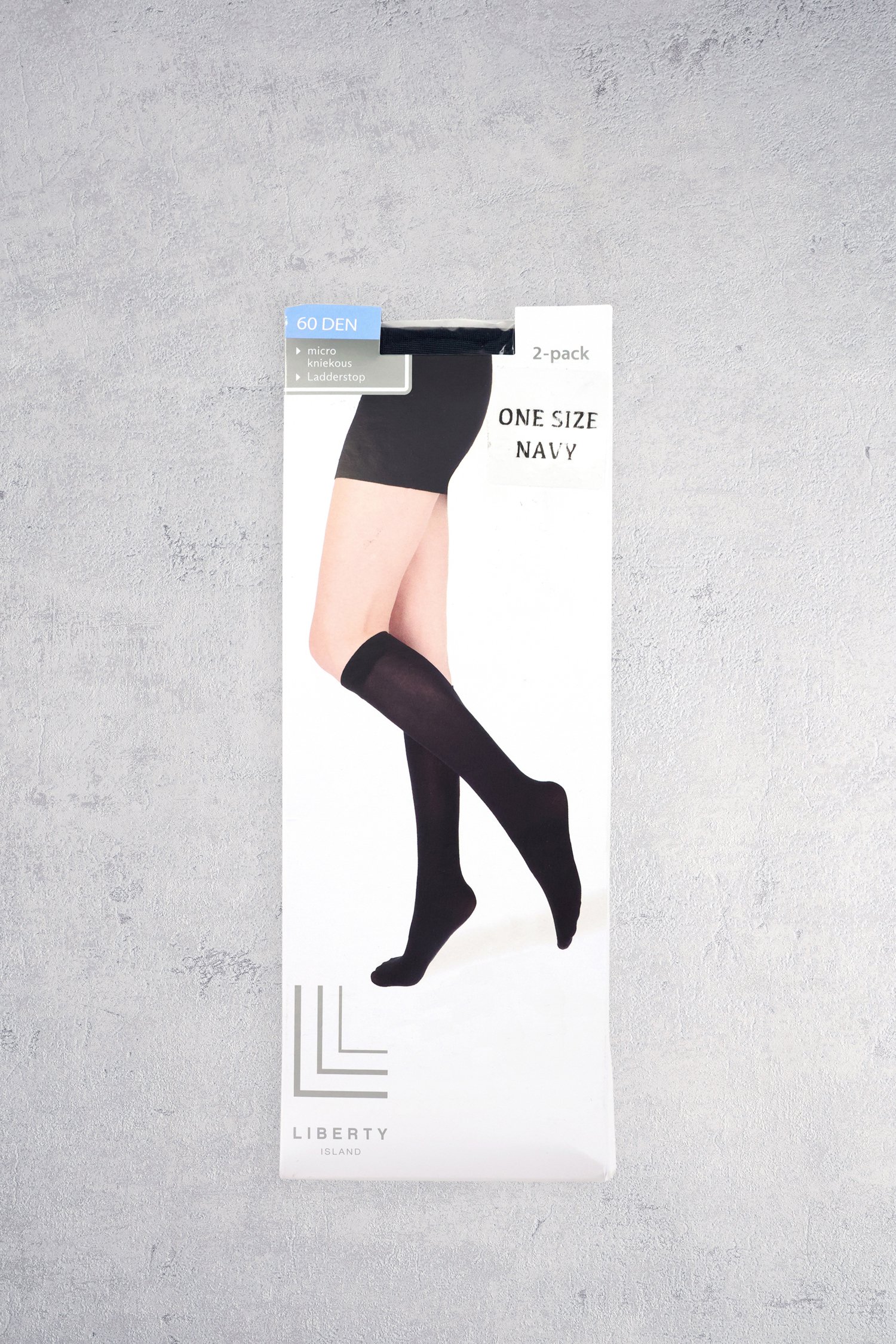Productfoto 4 van Navy kniekousen - 60 den - 2 paar door Liberty Island voor Dames