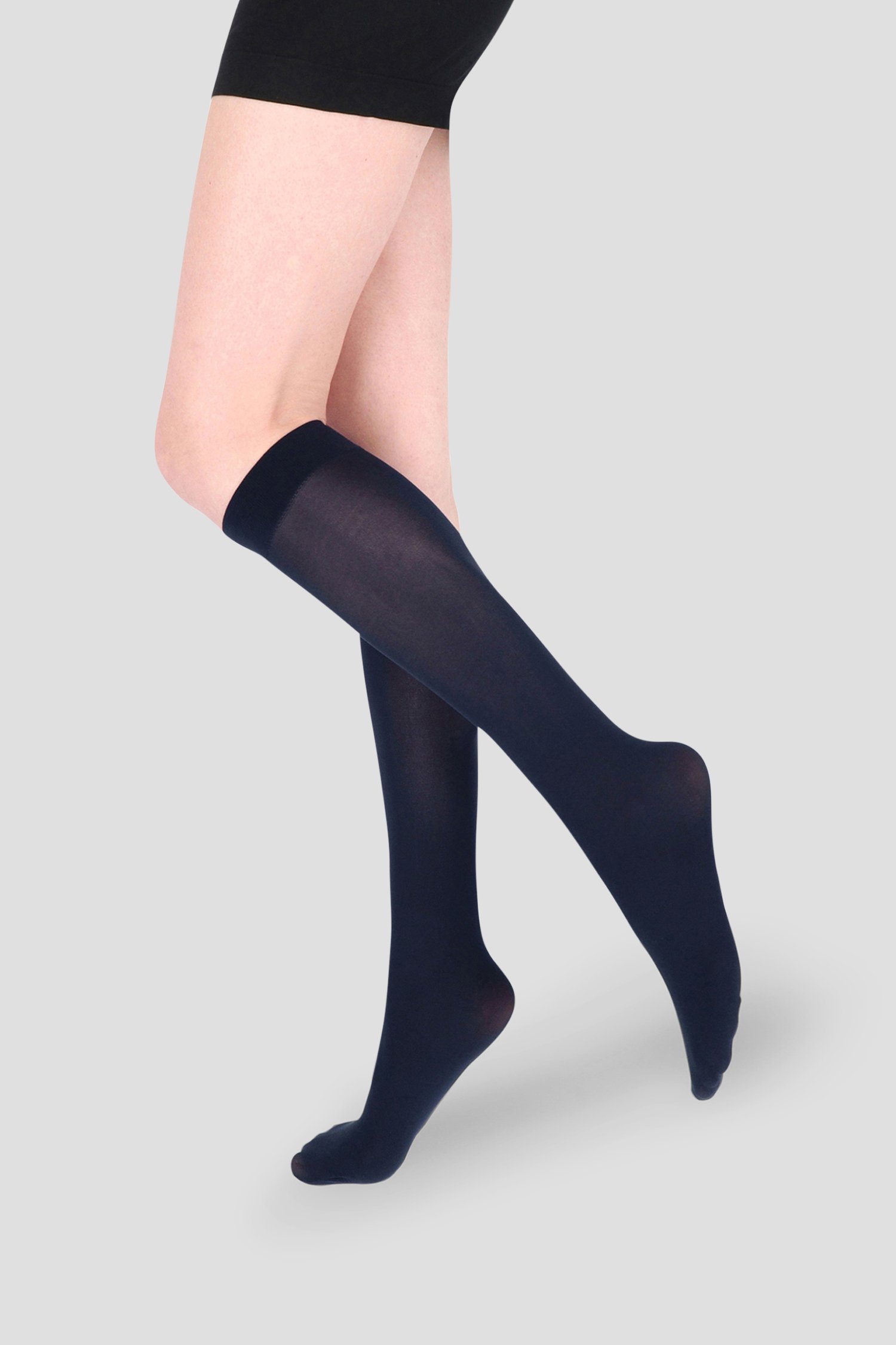 Voorkant van Navy kniekousen - 60 den - 2 paar door Liberty Island voor Dames