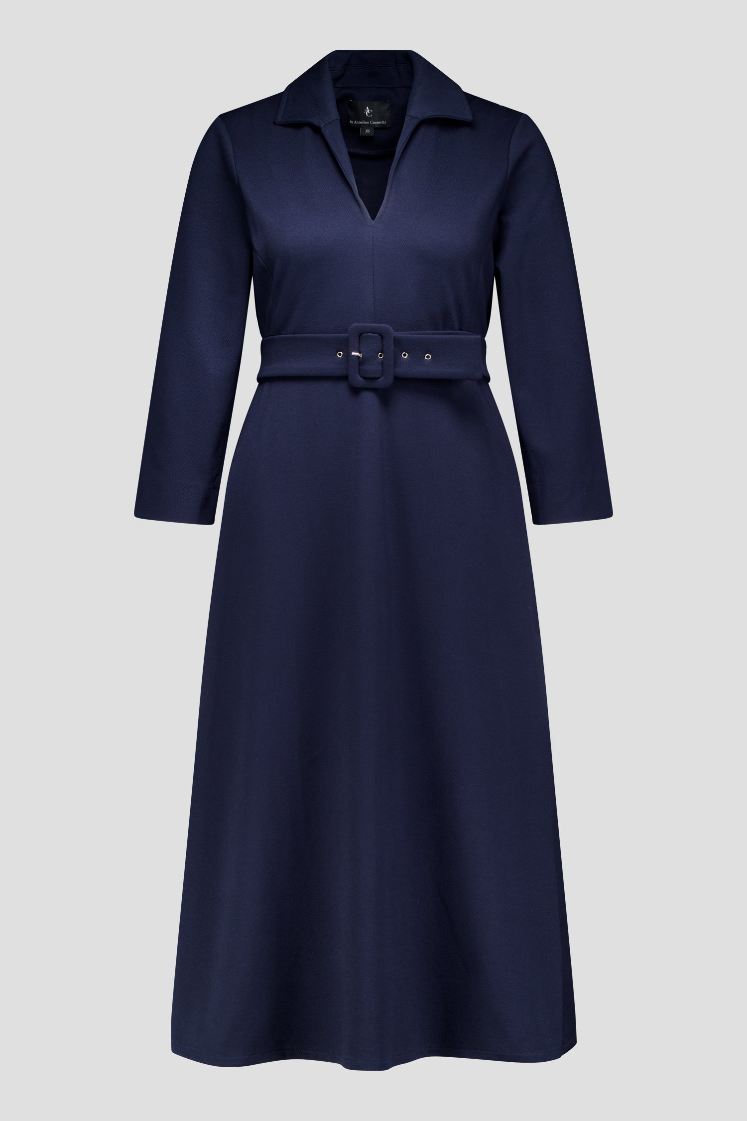 Productfoto 1 van Navy midikleedje met riem  door AC by Annelien Coorevits voor Dames
