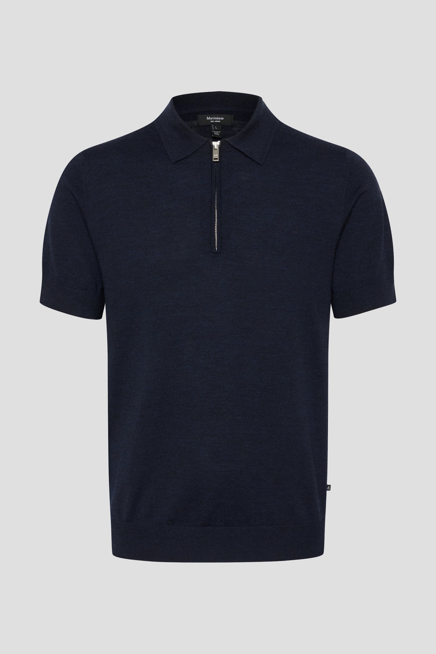Productfoto 1 van Navy polo met korte rits door Matinique voor Heren