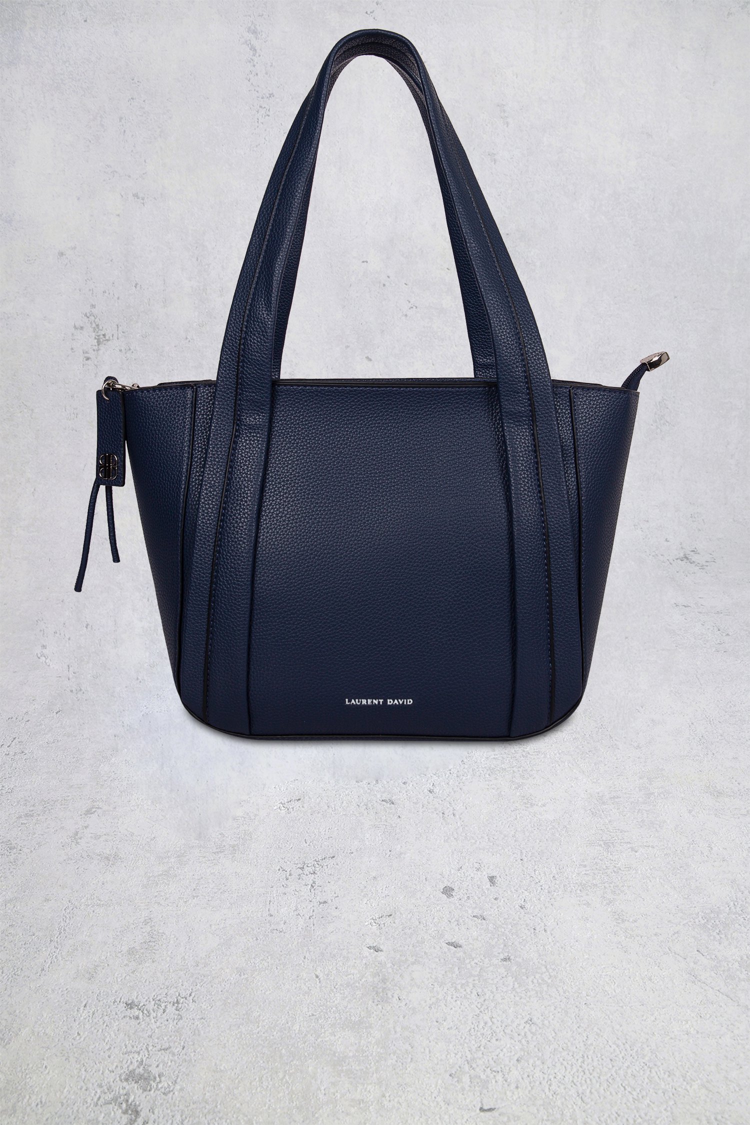 Voorkant van Navy schoudertas in leather look door Laurent David voor Dames