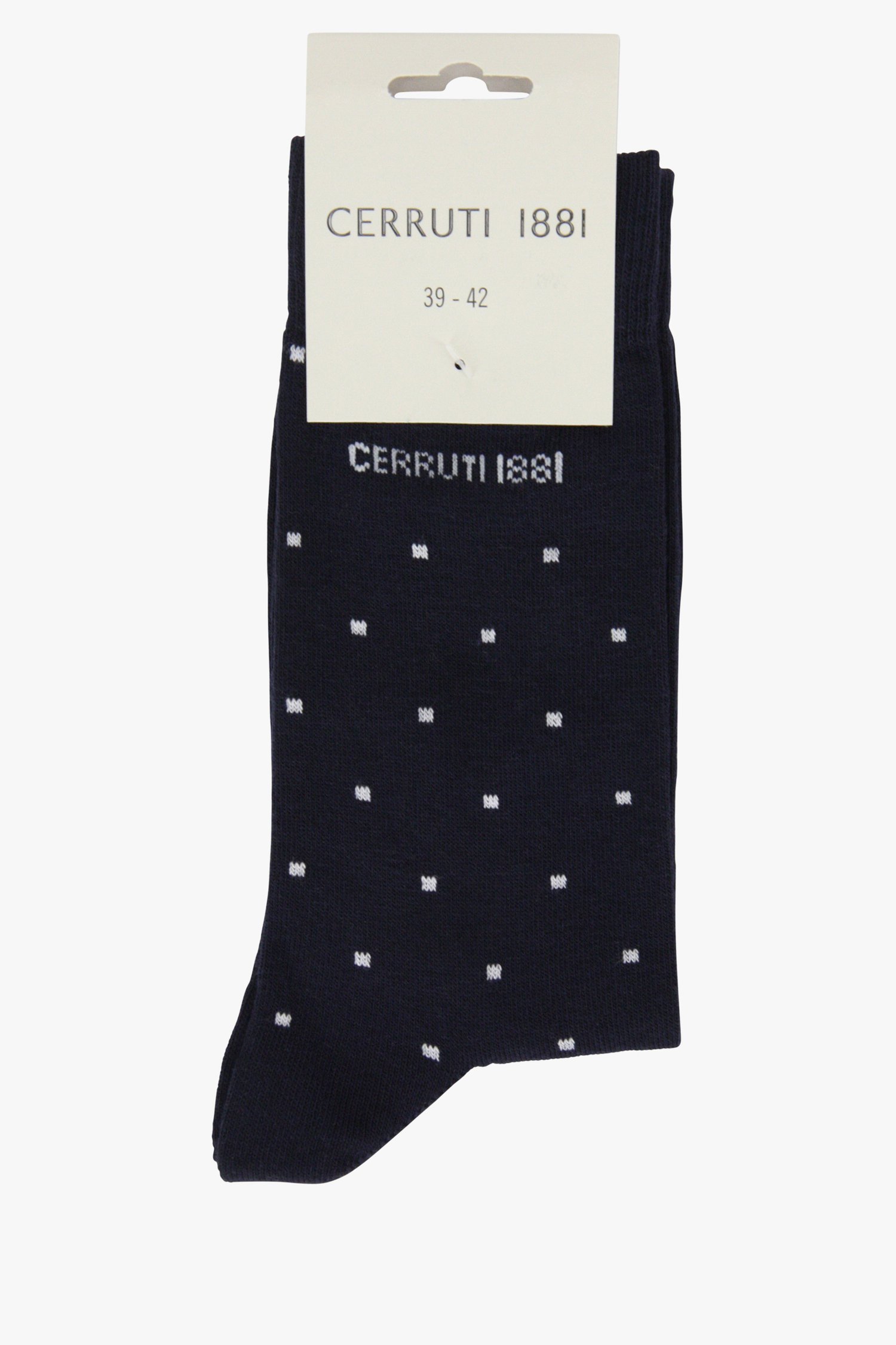 Navy sokken met witte blokjes van Cerruti 1881 voor Heren
