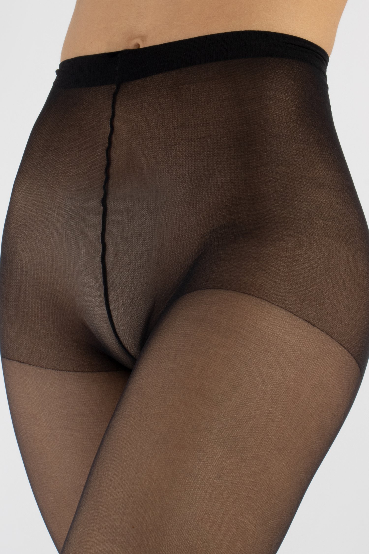 Nylon panty zwart - 20 den, 2 paar van Cette voor Dames