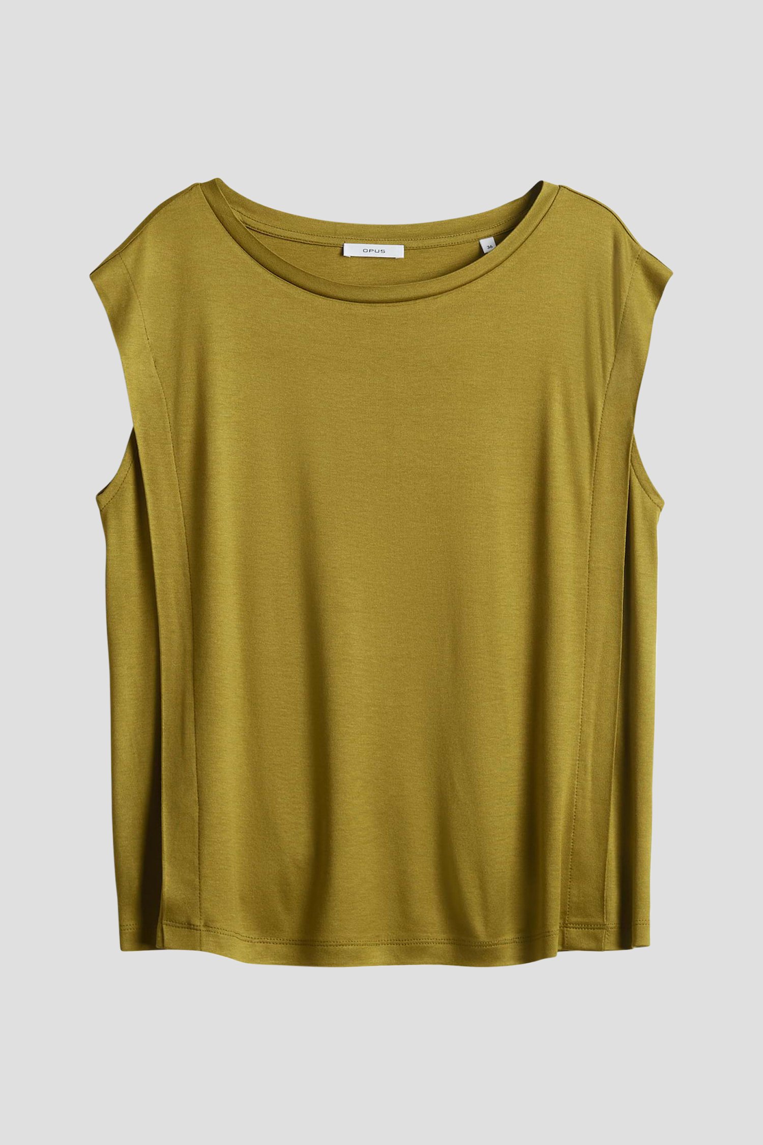 Olijfgroen T-shirt van Opus voor Dames