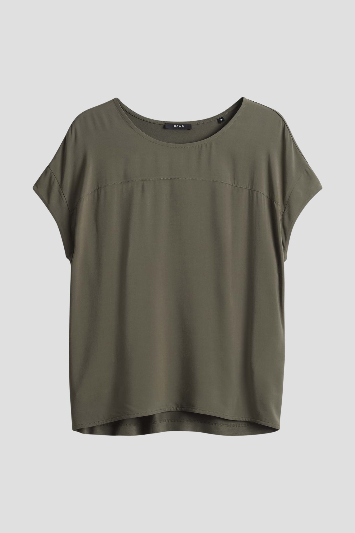 Olijfgroen T-shirt van Opus voor Dames