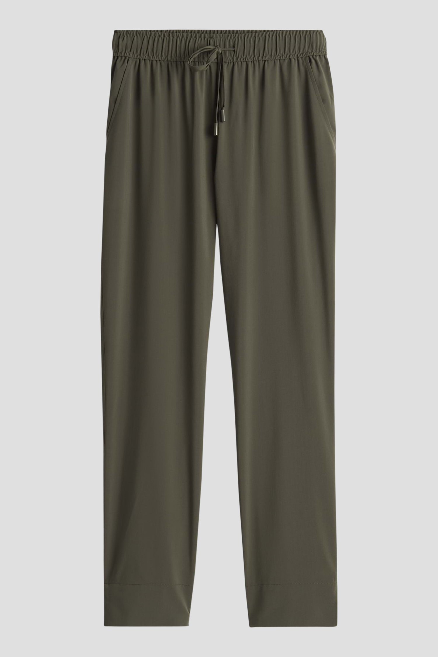 Olijfgroene joggingbroek met elastische tailleband van Opus voor Dames