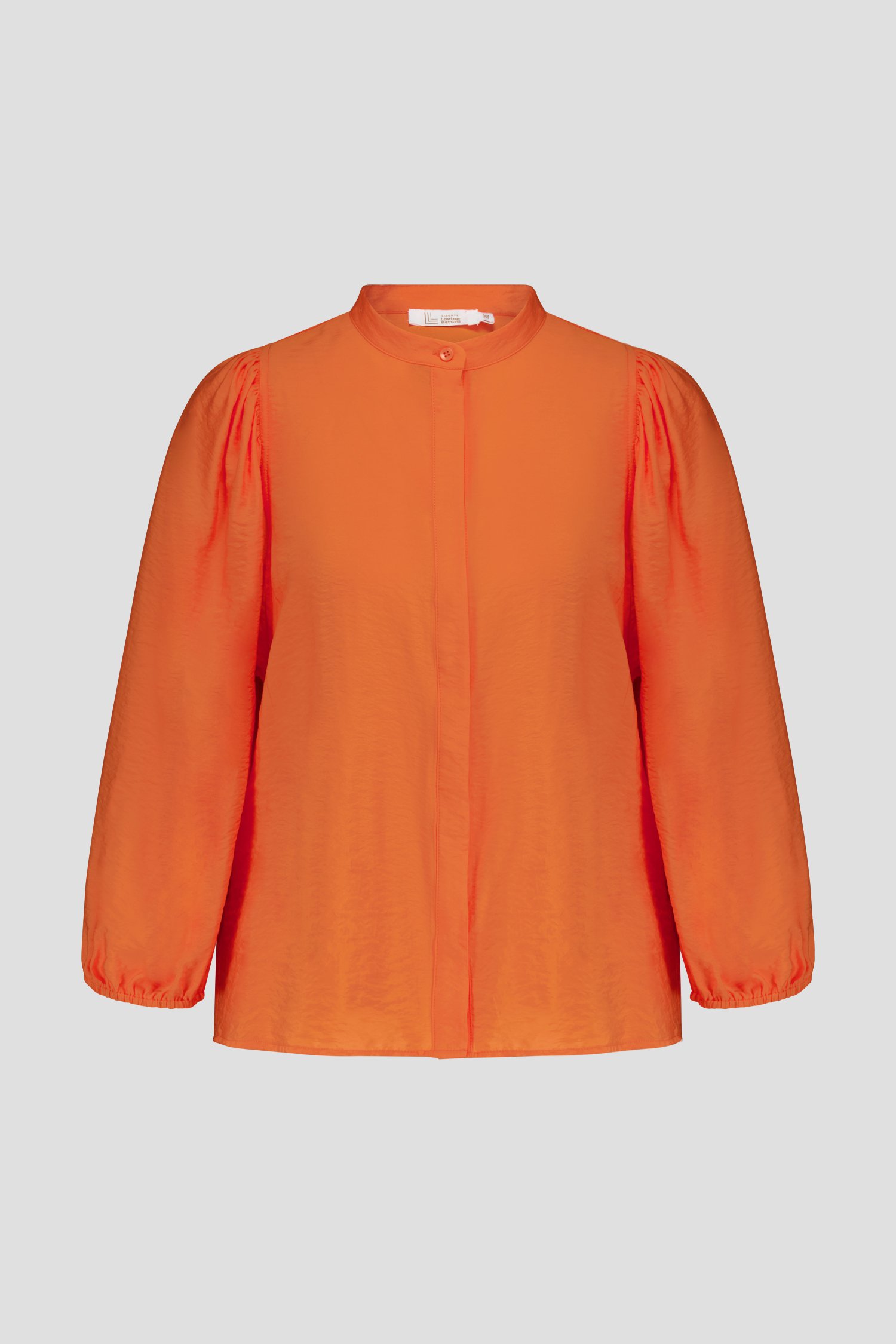 Oranje blouse met ballonmouwen van Liberty Loving nature voor Dames