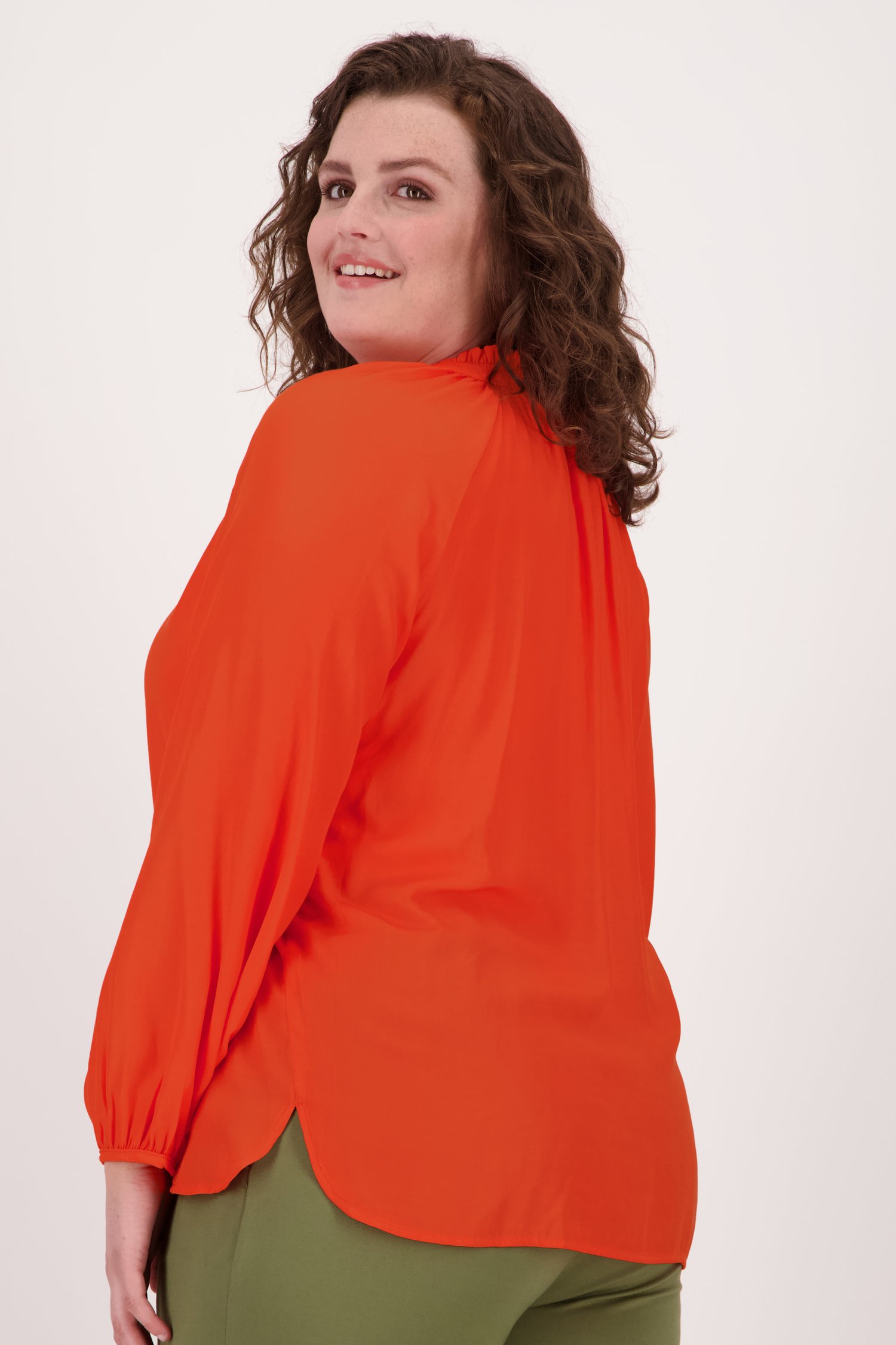 Oranje blouse van Only Carmakoma voor Dames