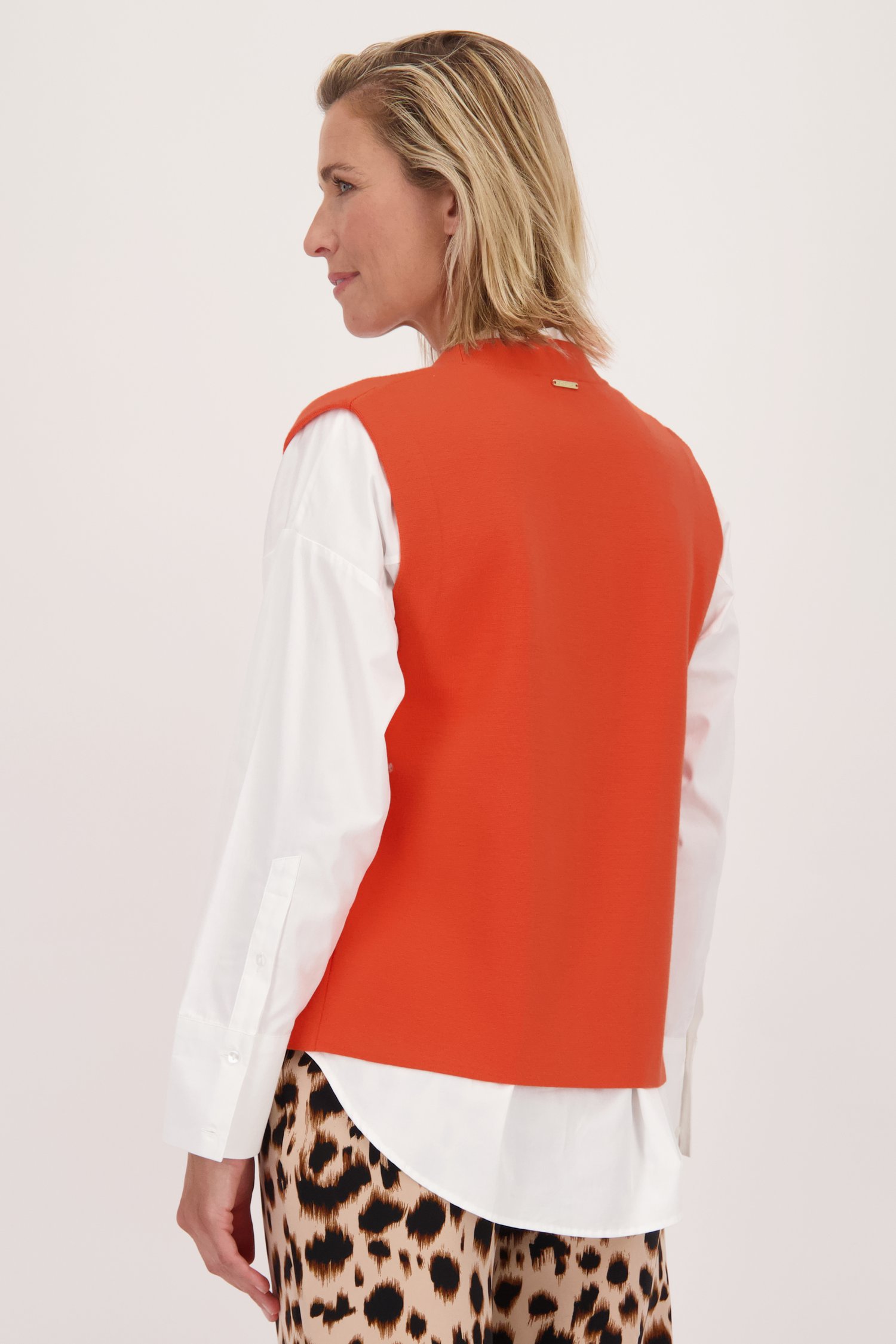 Oranje cardigan zonder mouwen van Claude Arielle voor Dames