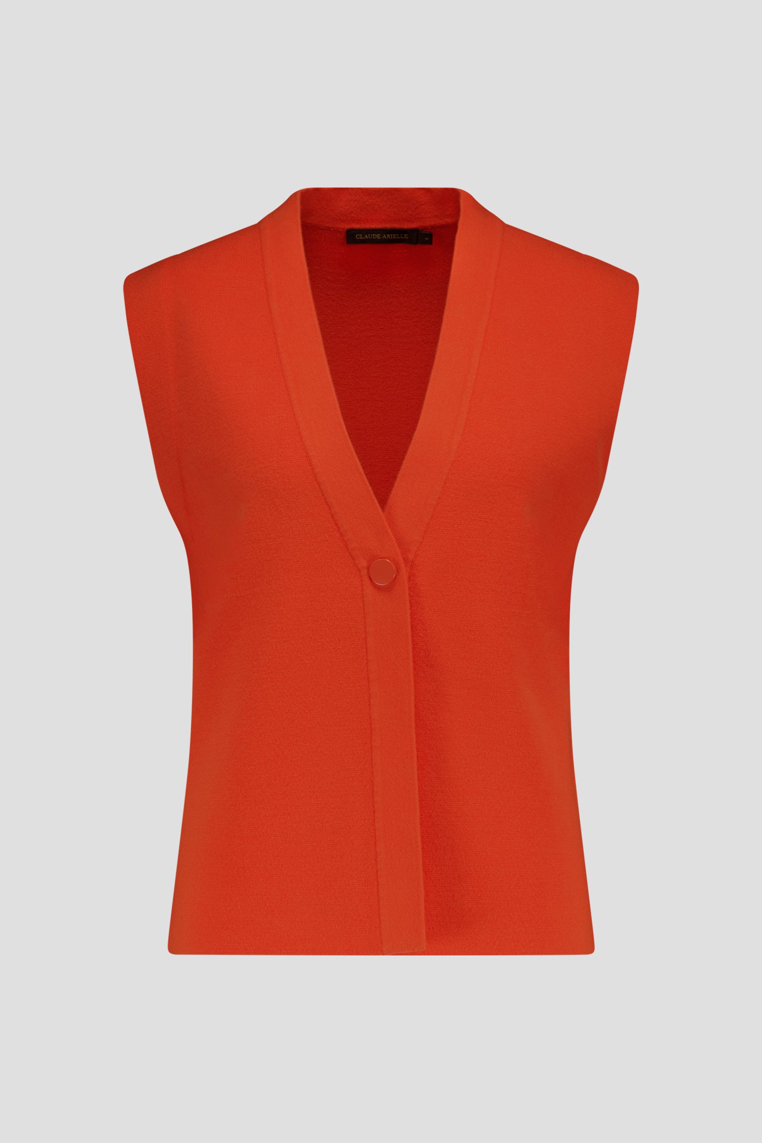 Oranje cardigan zonder mouwen van Claude Arielle voor Dames