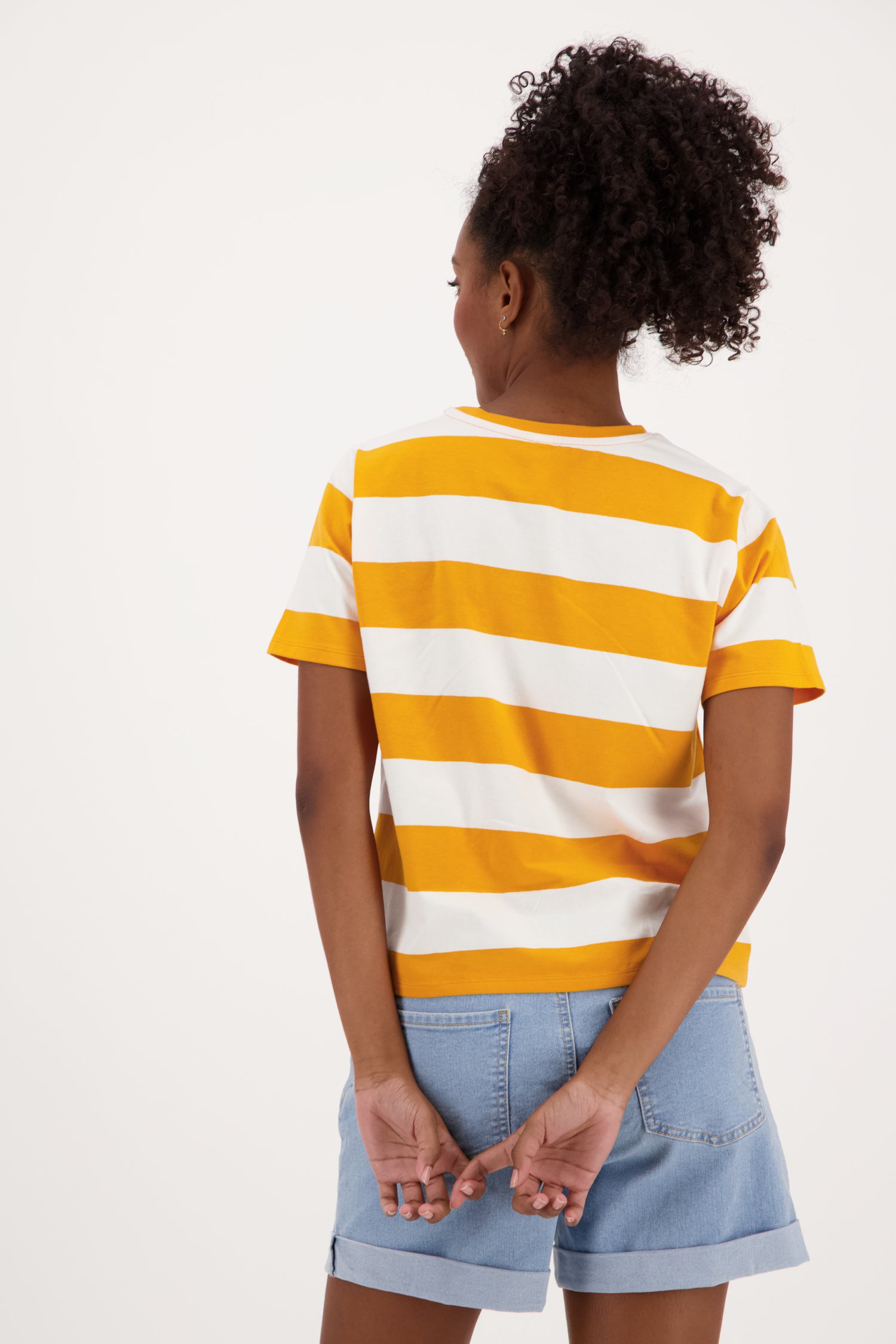 Oranje gestreept T-shirt van JDY voor Dames