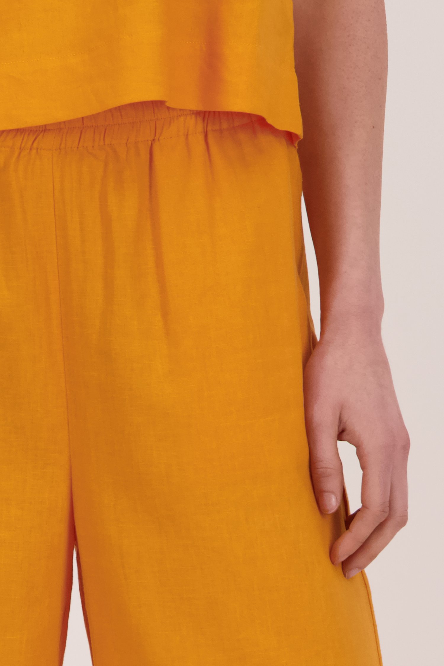 Oranje linnen broek van Liberty Island voor Dames