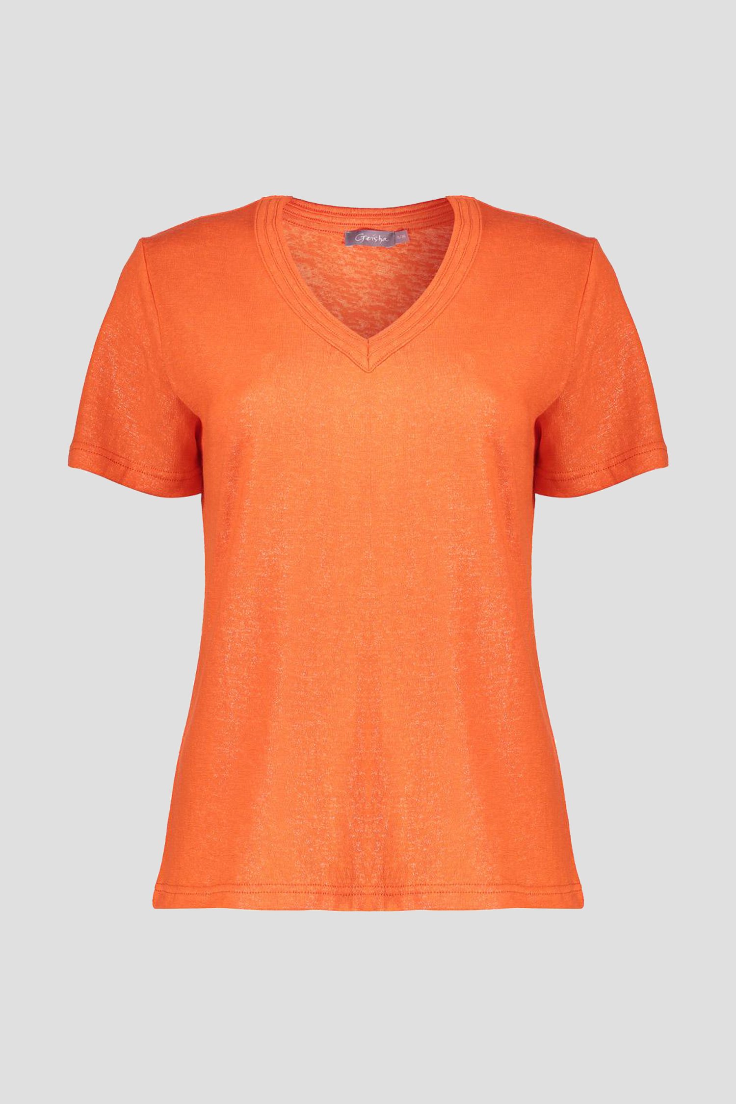 Oranje T-shirt met glitters van Geisha voor Dames