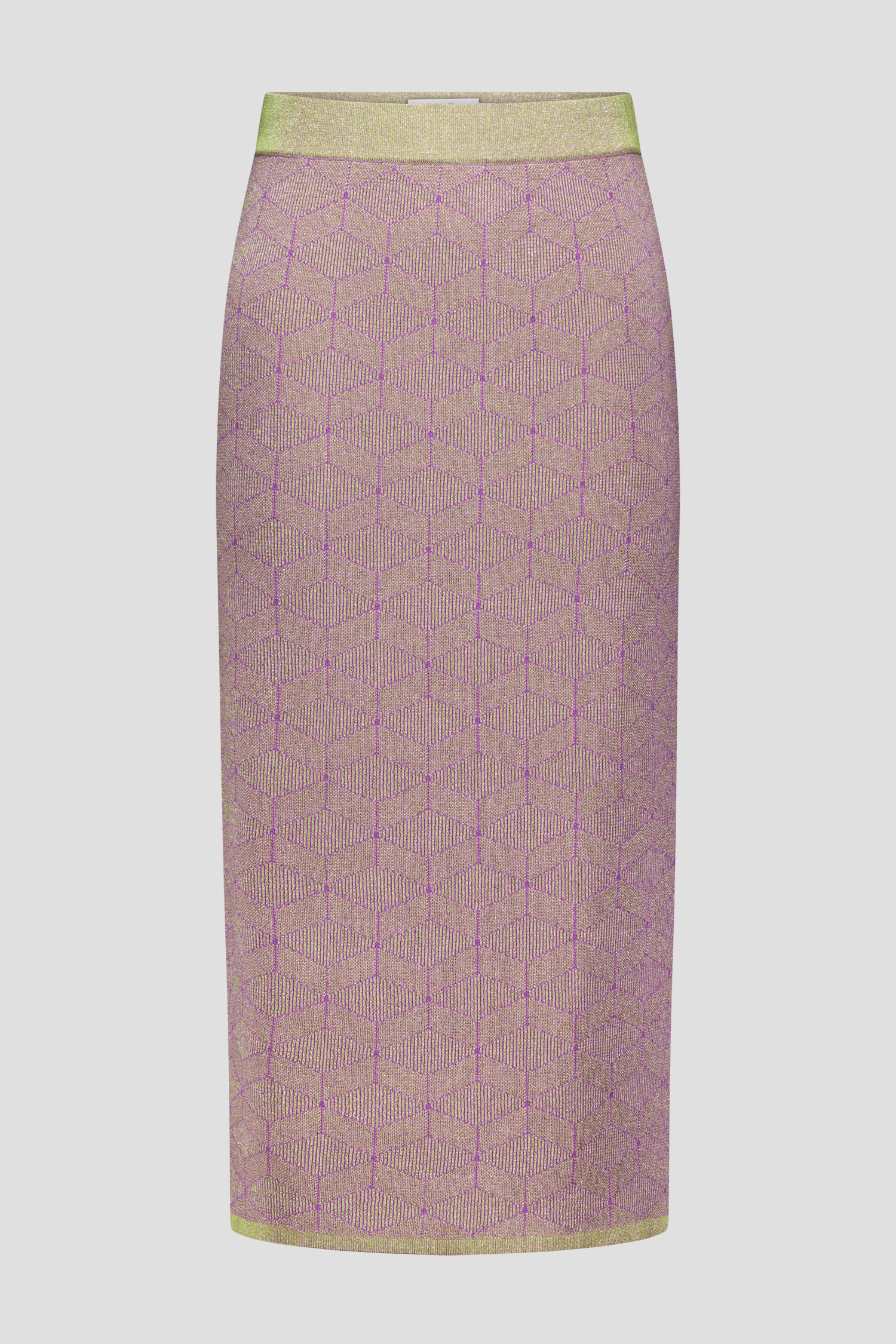 Paars-groene tricot midirok met glitter van Libelle voor Dames