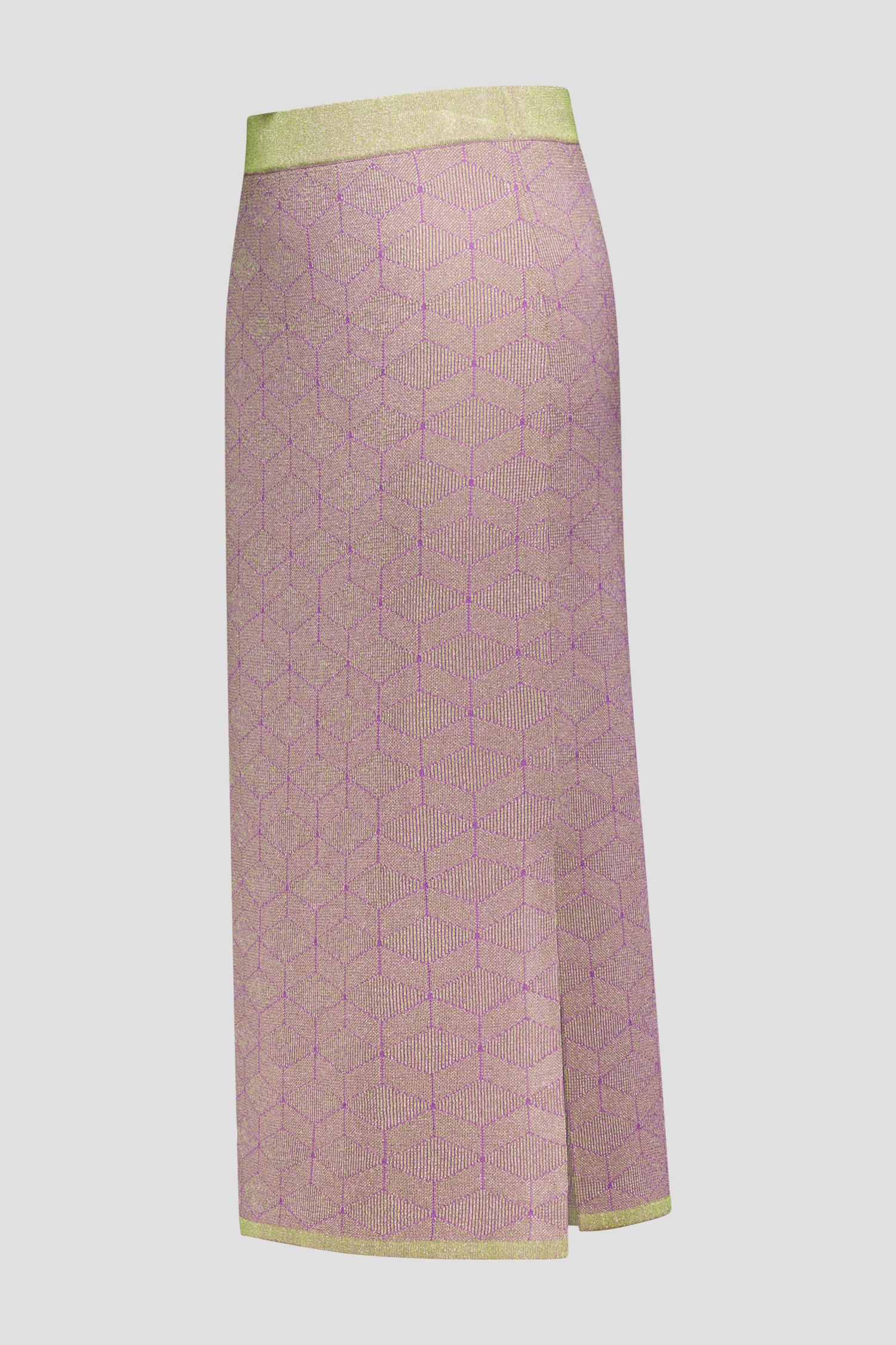 Paars-groene tricot midirok met glitter van Libelle voor Dames