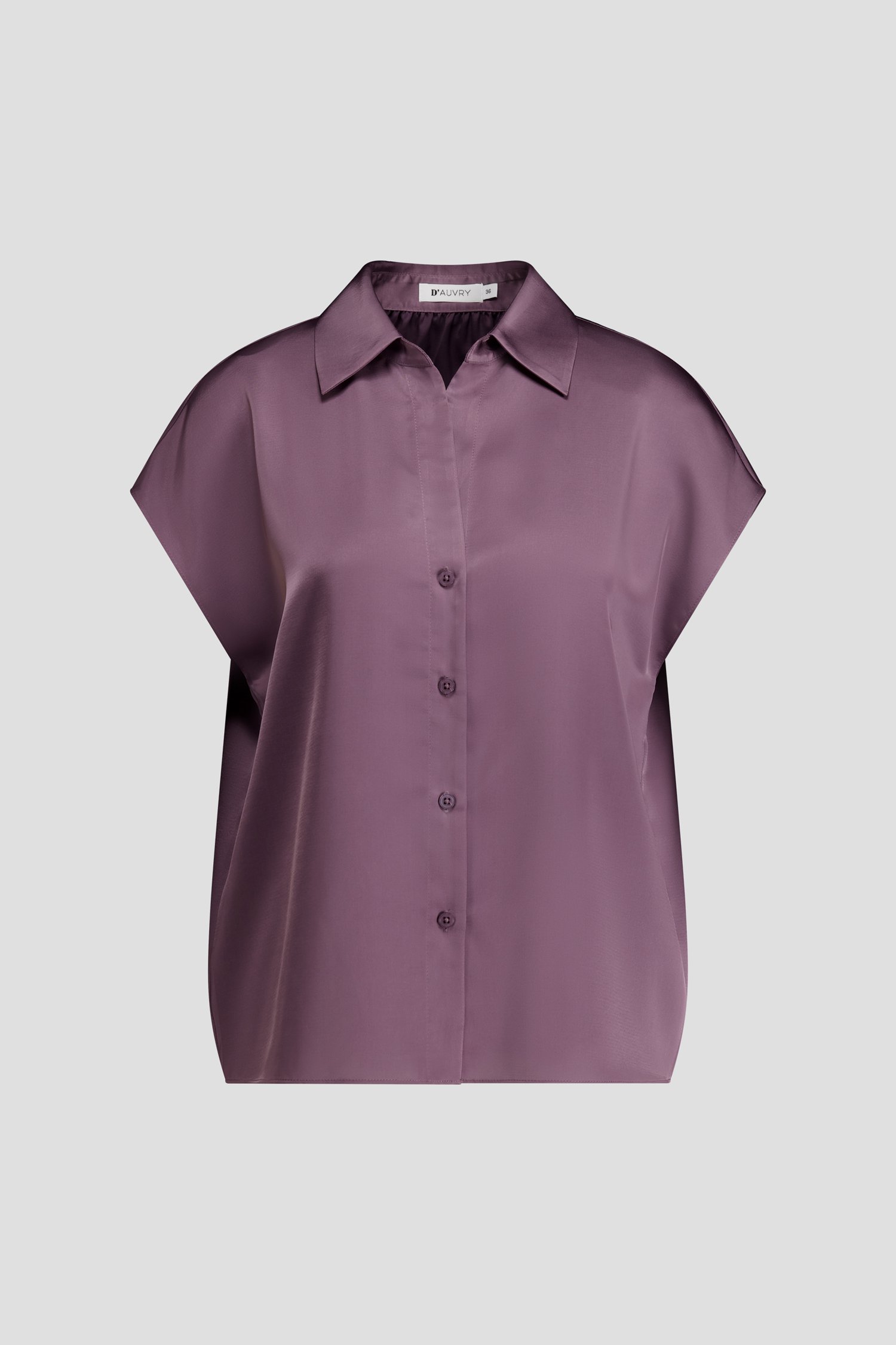 Productfoto 1 van Paarse blouse in glansstof door D'Auvry voor Dames