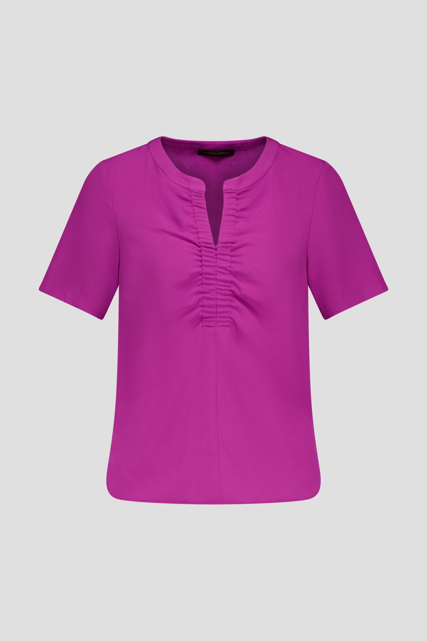 Paarse blouse met V-hals van Claude Arielle voor Dames