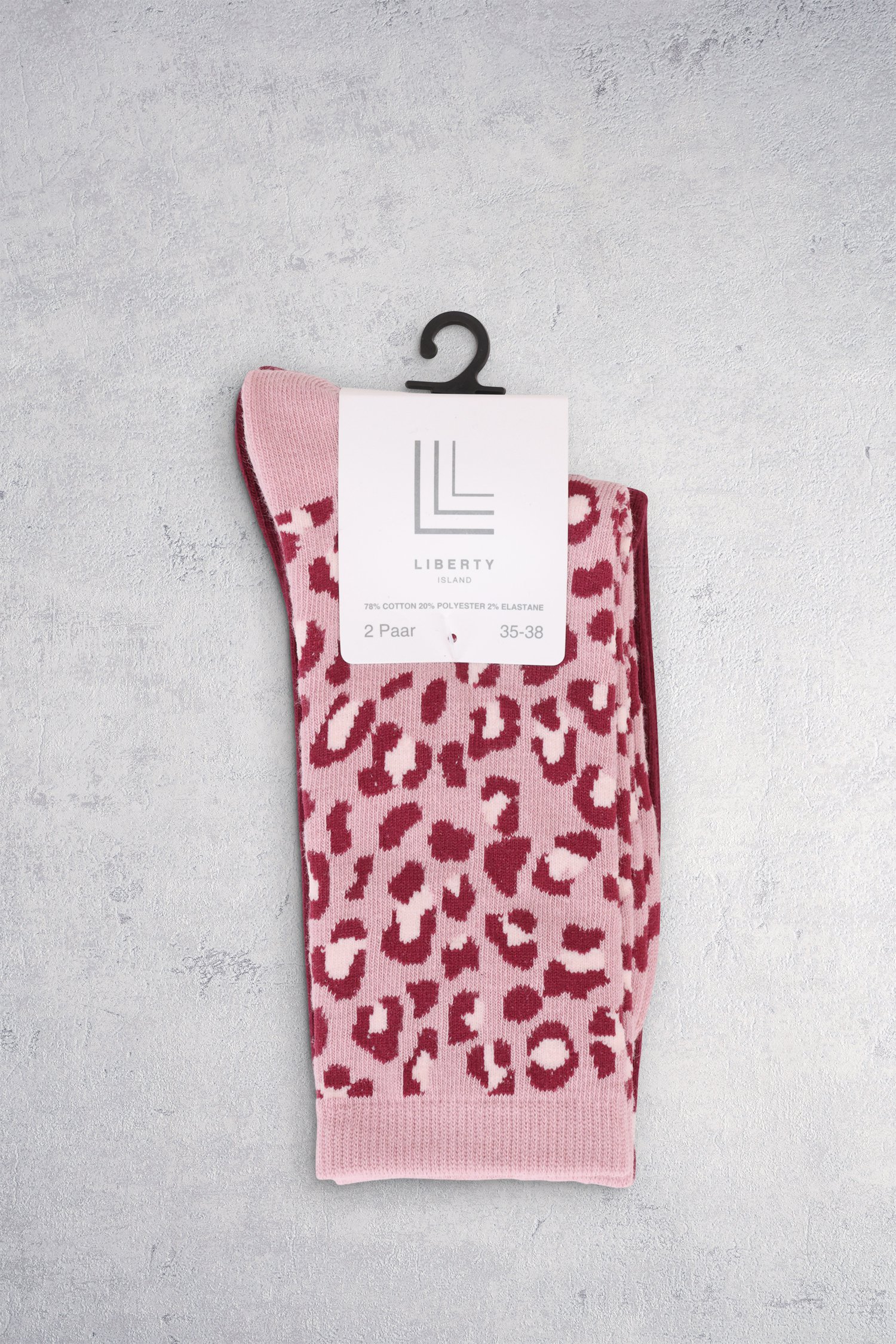 Productfoto 3 van Paarse en roze sokken - 2 paar door Liberty Island voor Dames