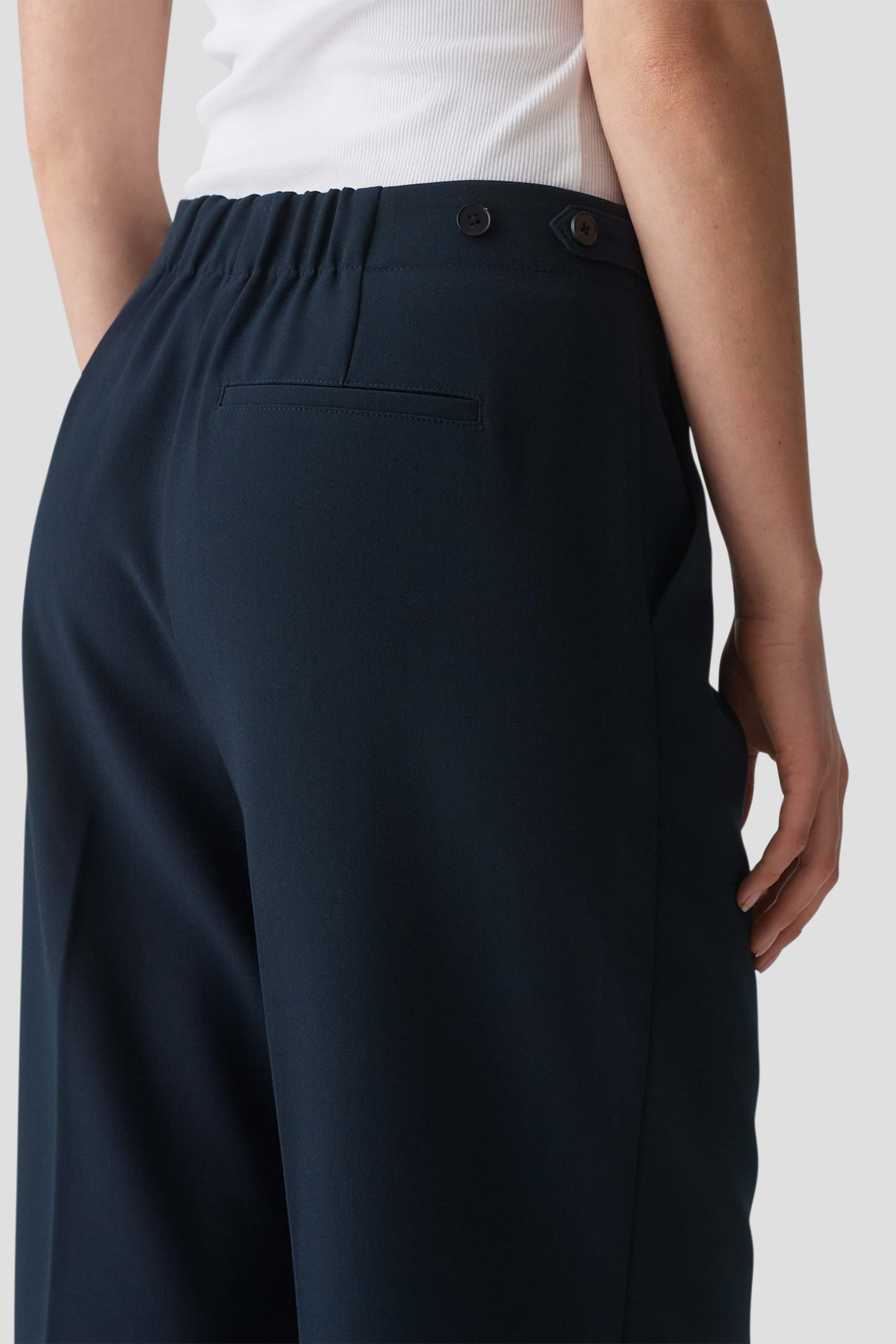 Palazzo bleu foncé avec taille élastique de Opus pour Femmes