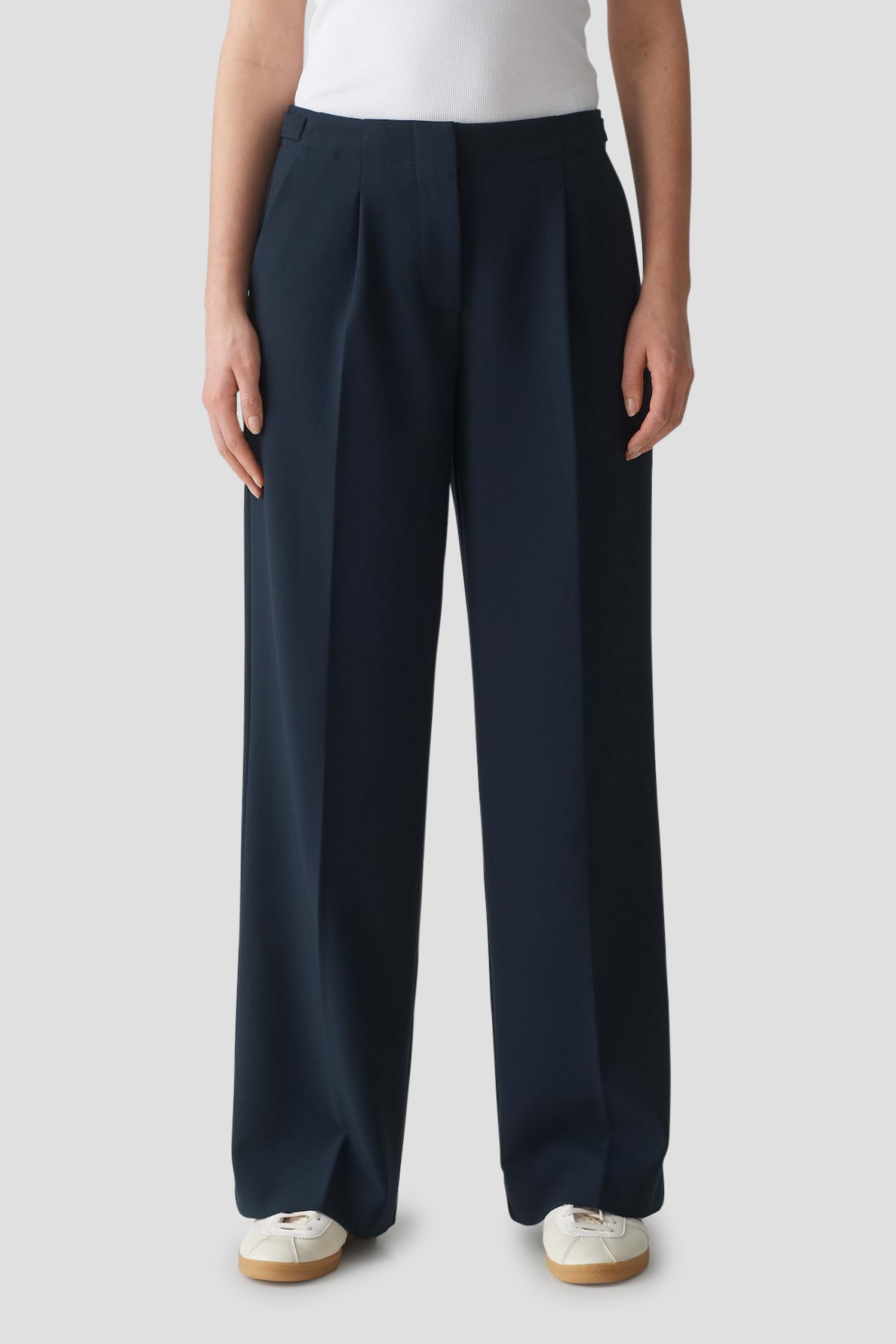 Palazzo bleu foncé avec taille élastique de Opus pour Femmes