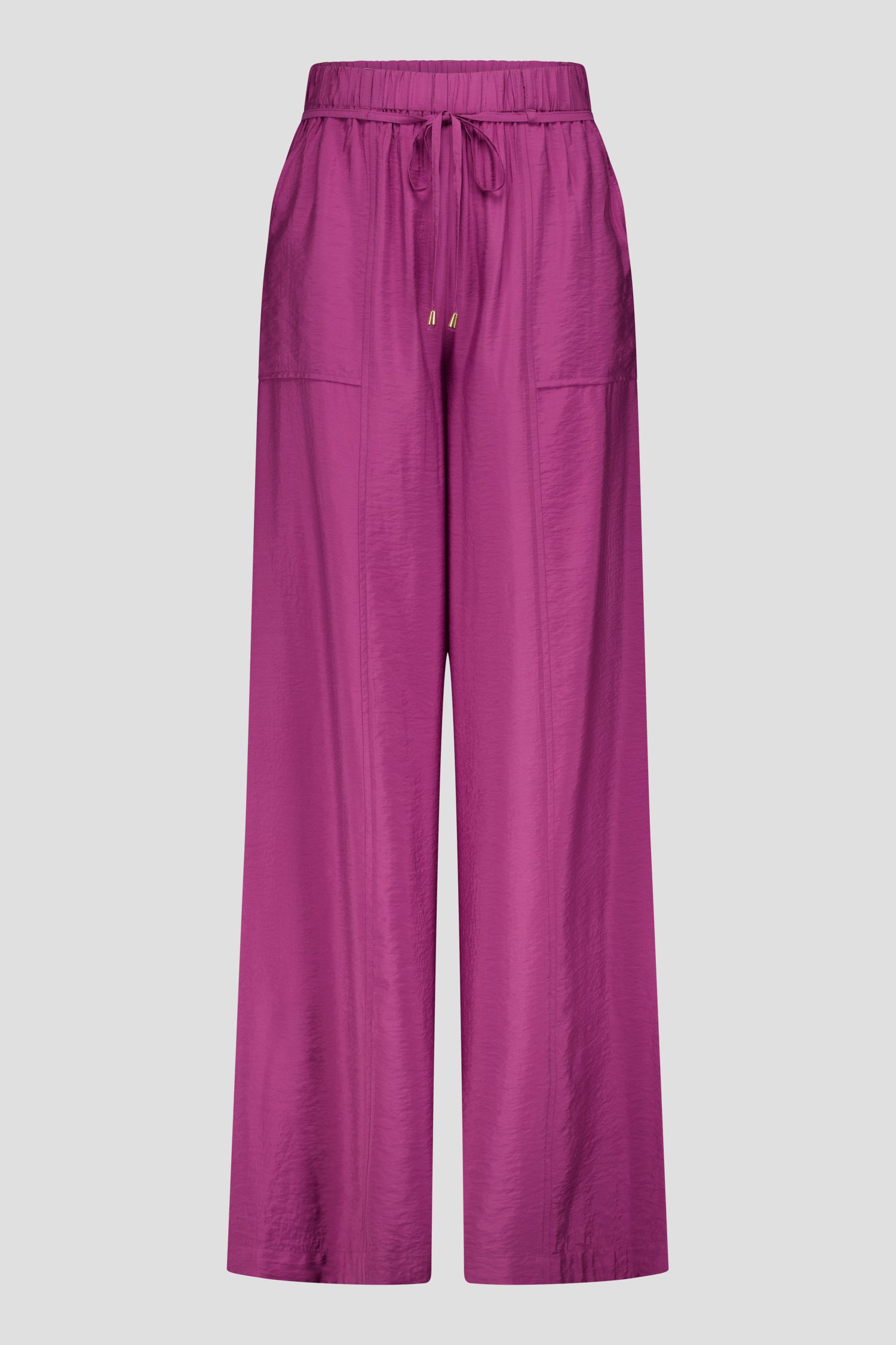 Pantalon ample bordeaux en tissu brillant de Louise pour Femmes