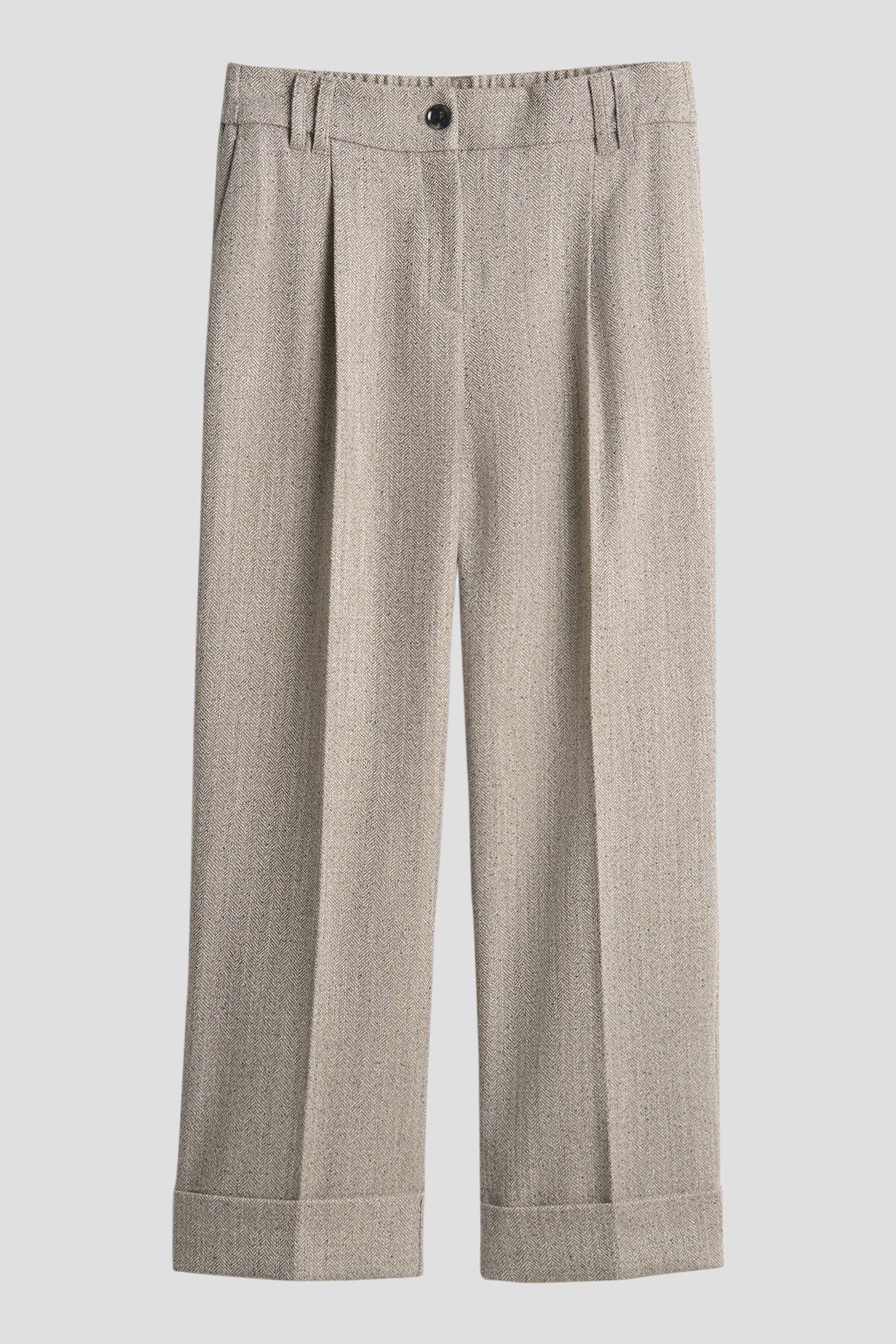 Photo produit 1 de Pantalon beige à plis de Opus pour Femmes