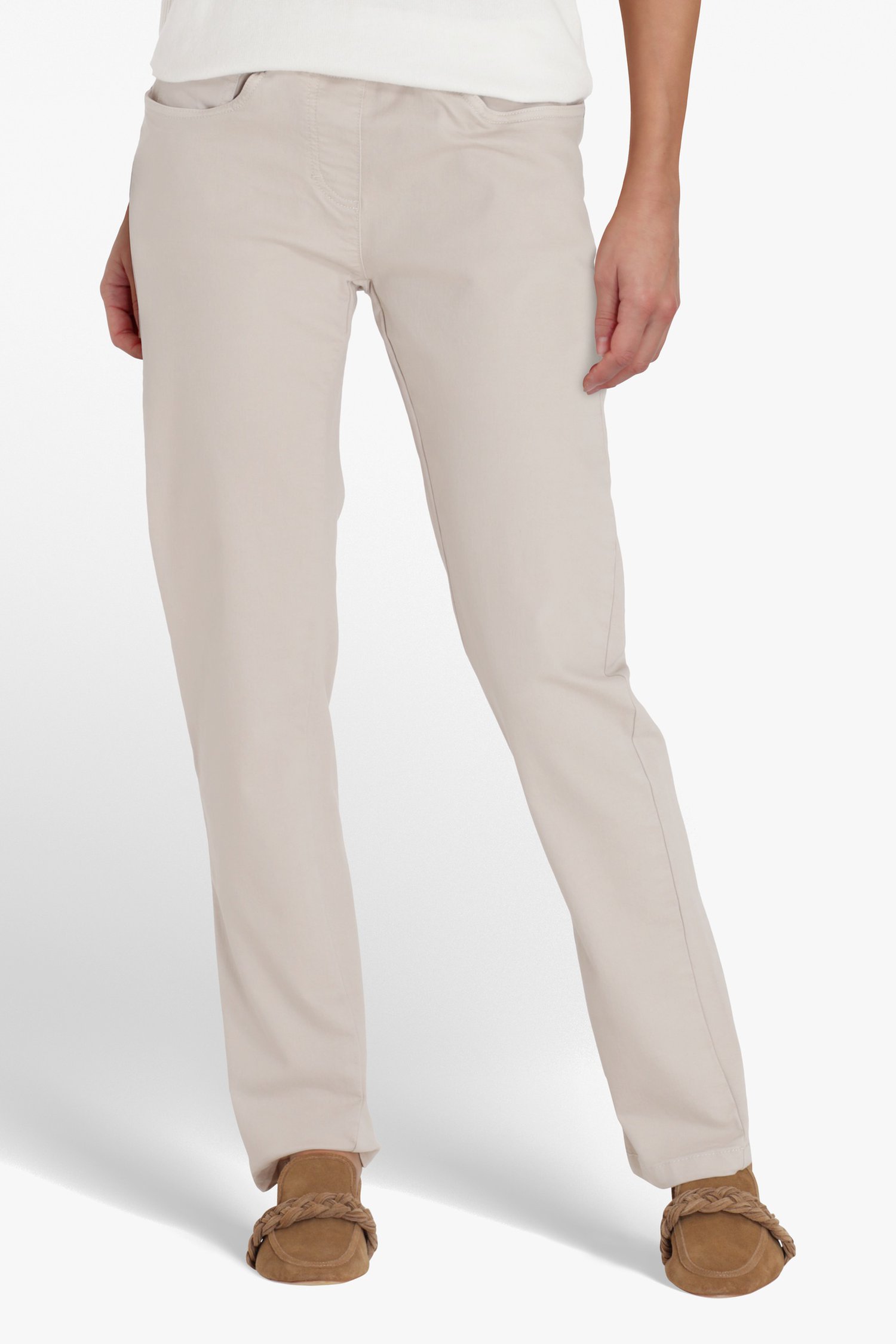 Pantalon beige - straight fit de Bicalla pour Femmes