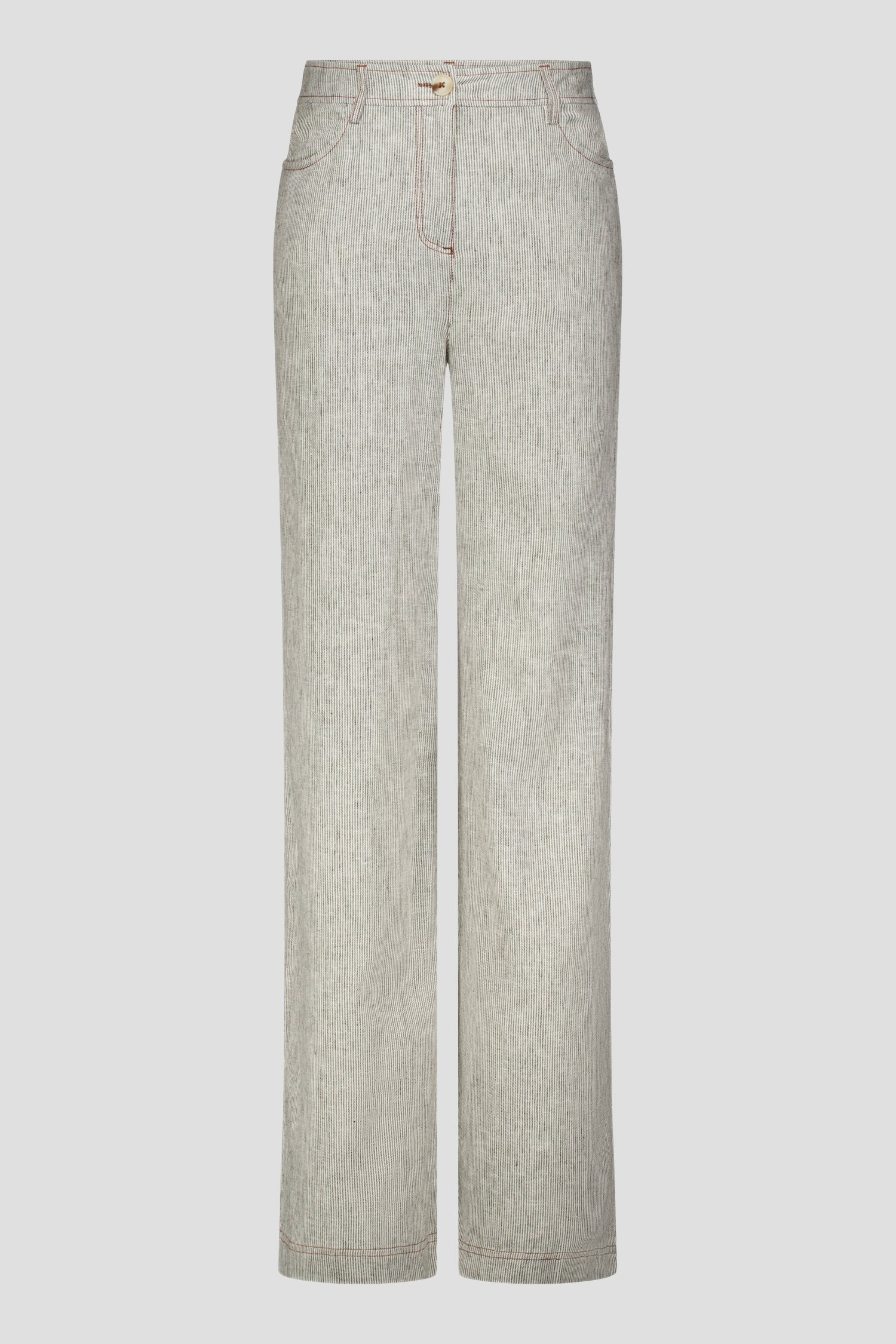 Photo produit 2 de Pantalon blanc à rayures avec jambes larges de Liberty Loving nature pour Femmes