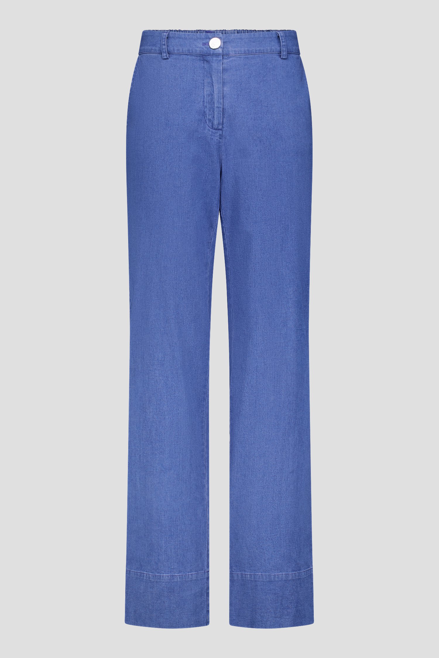 Pantalon bleu à jambe large de Claude Arielle pour Femmes