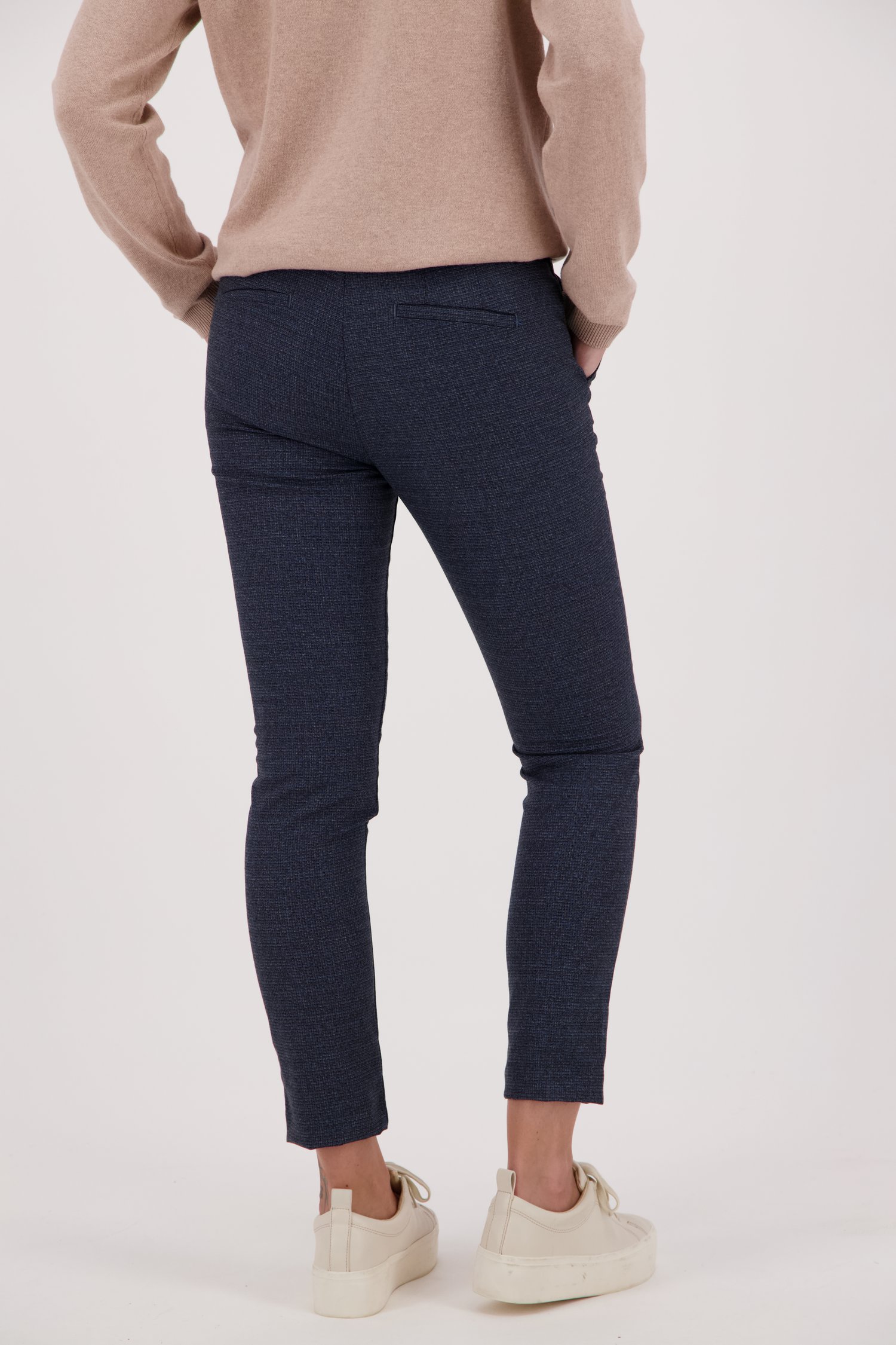 Pantalon bleu avec motif et taille élastiquée de Liberty Island pour Femmes