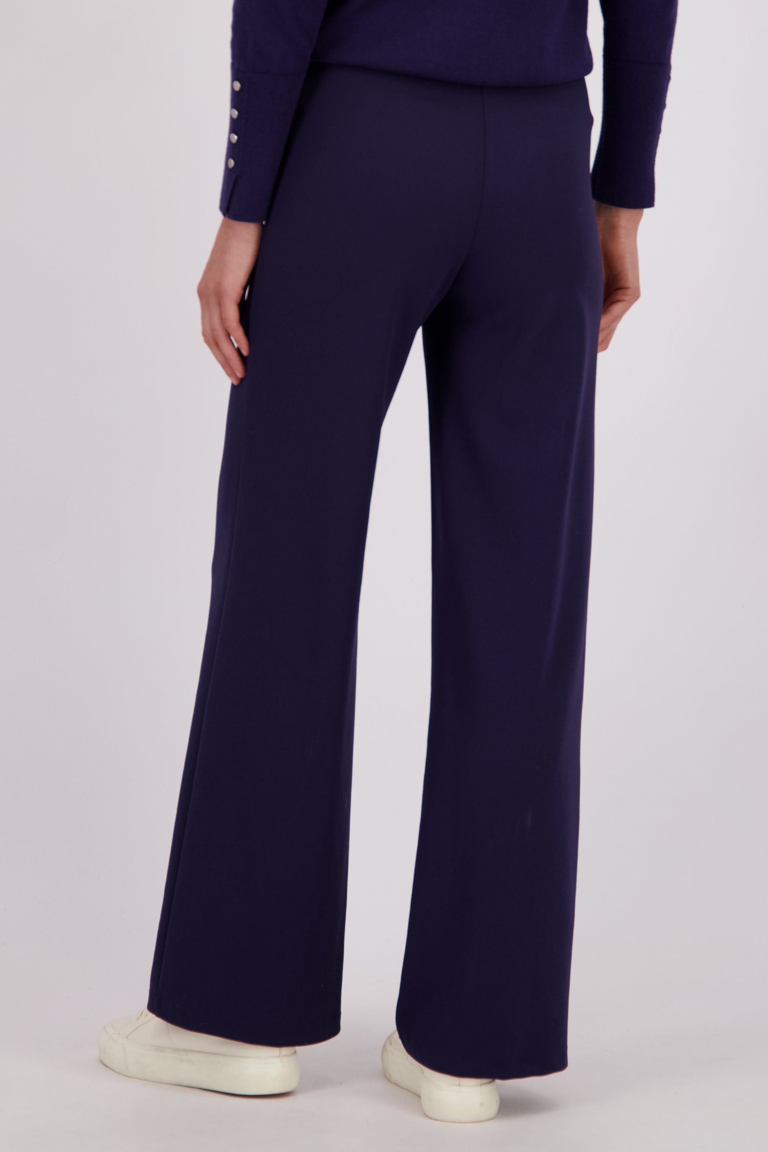 Le dos de Pantalon bleu large à taille élastique de Liberty Island pour Femmes