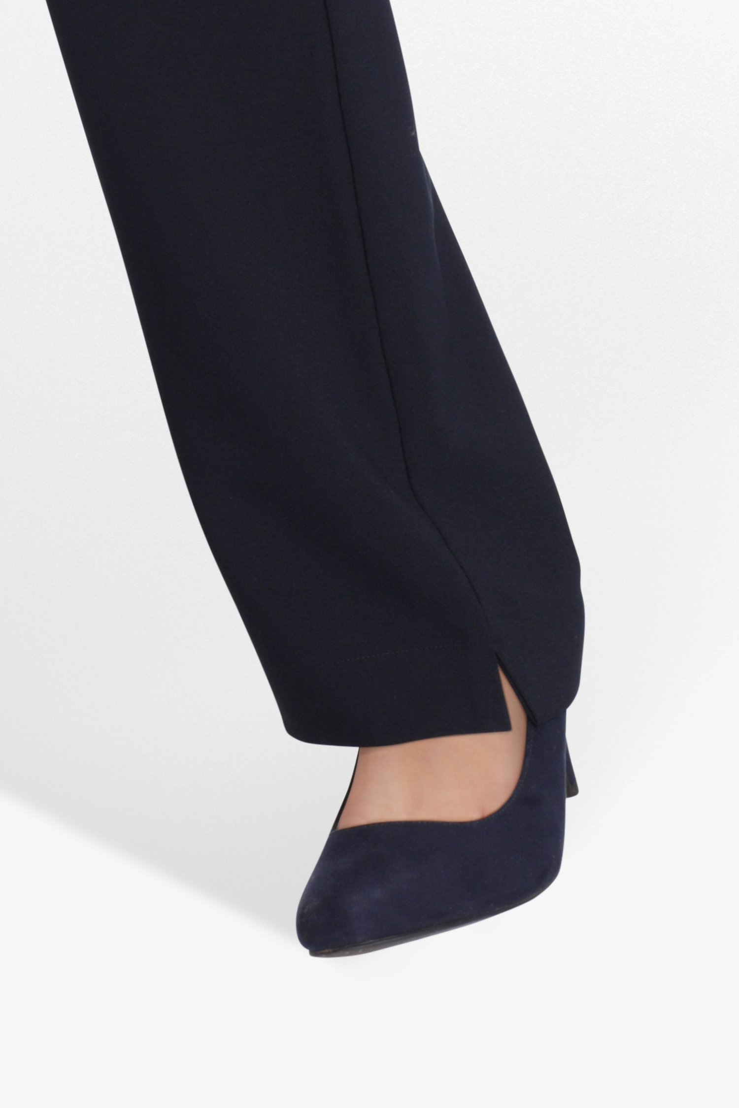 Pantalon bleu marine - straight fit de Claude Arielle pour Femmes