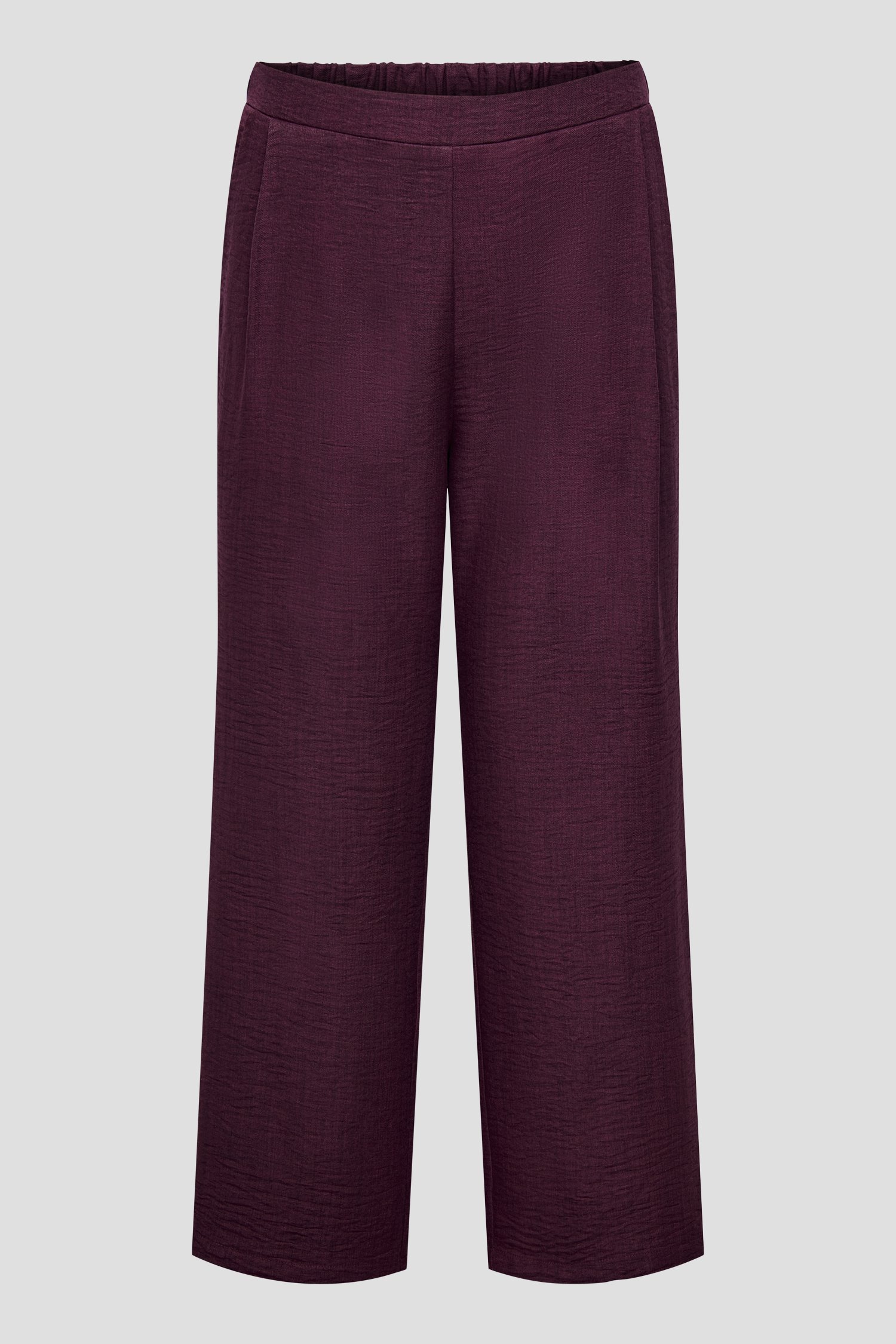 Photo produit 1 de Pantalon bordeaux ample à taille élastique de ONLY Carmakoma pour Femmes