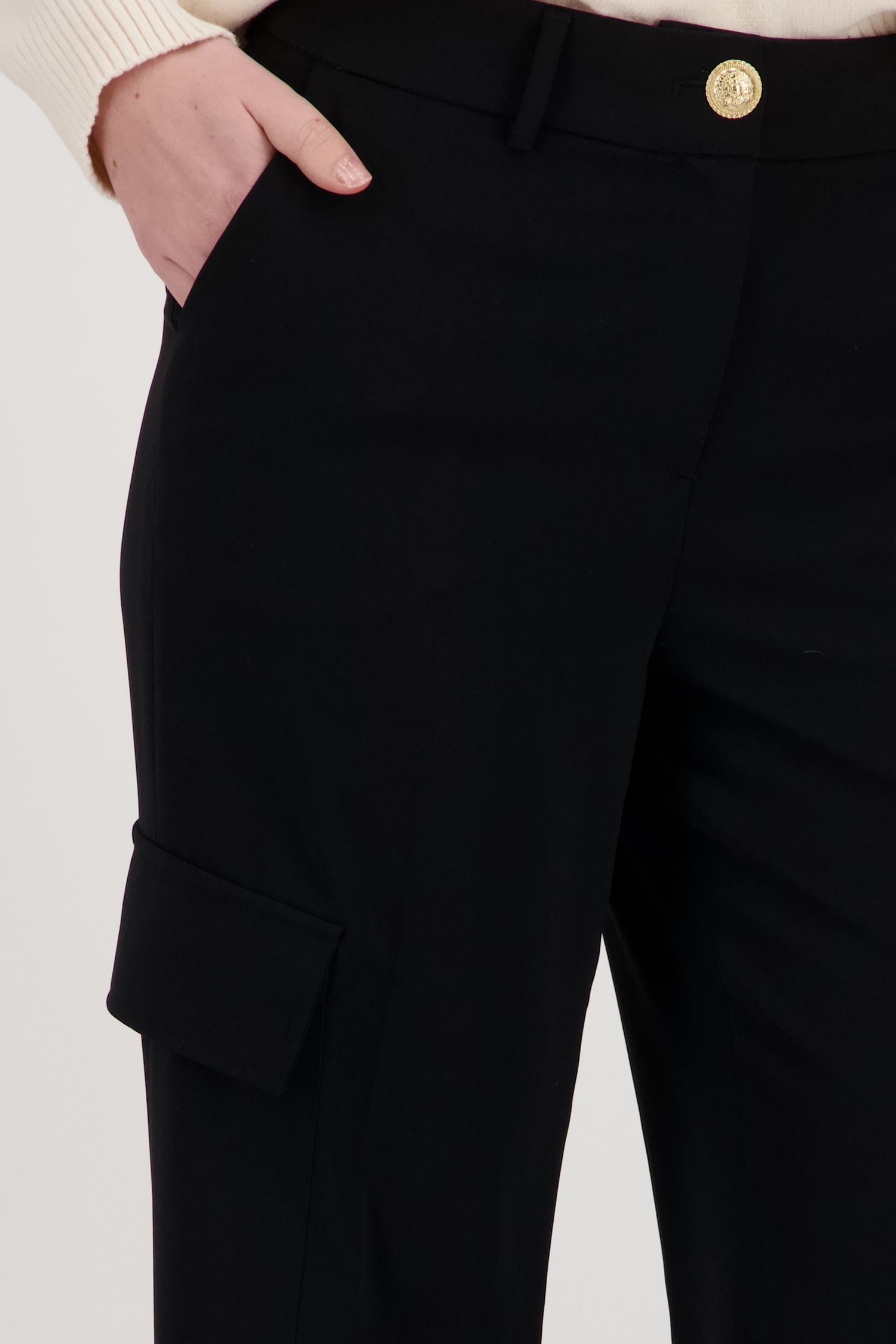 Pantalon cargo large noir de More & More pour Femmes