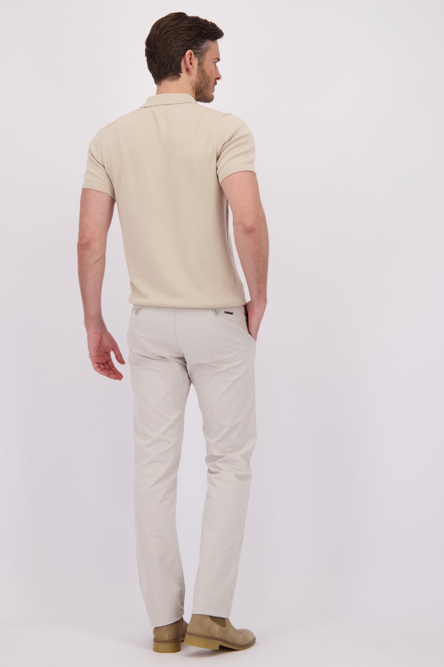Le dos de Pantalon chino beige - Dallas - Slim fit de Brassville pour Hommes