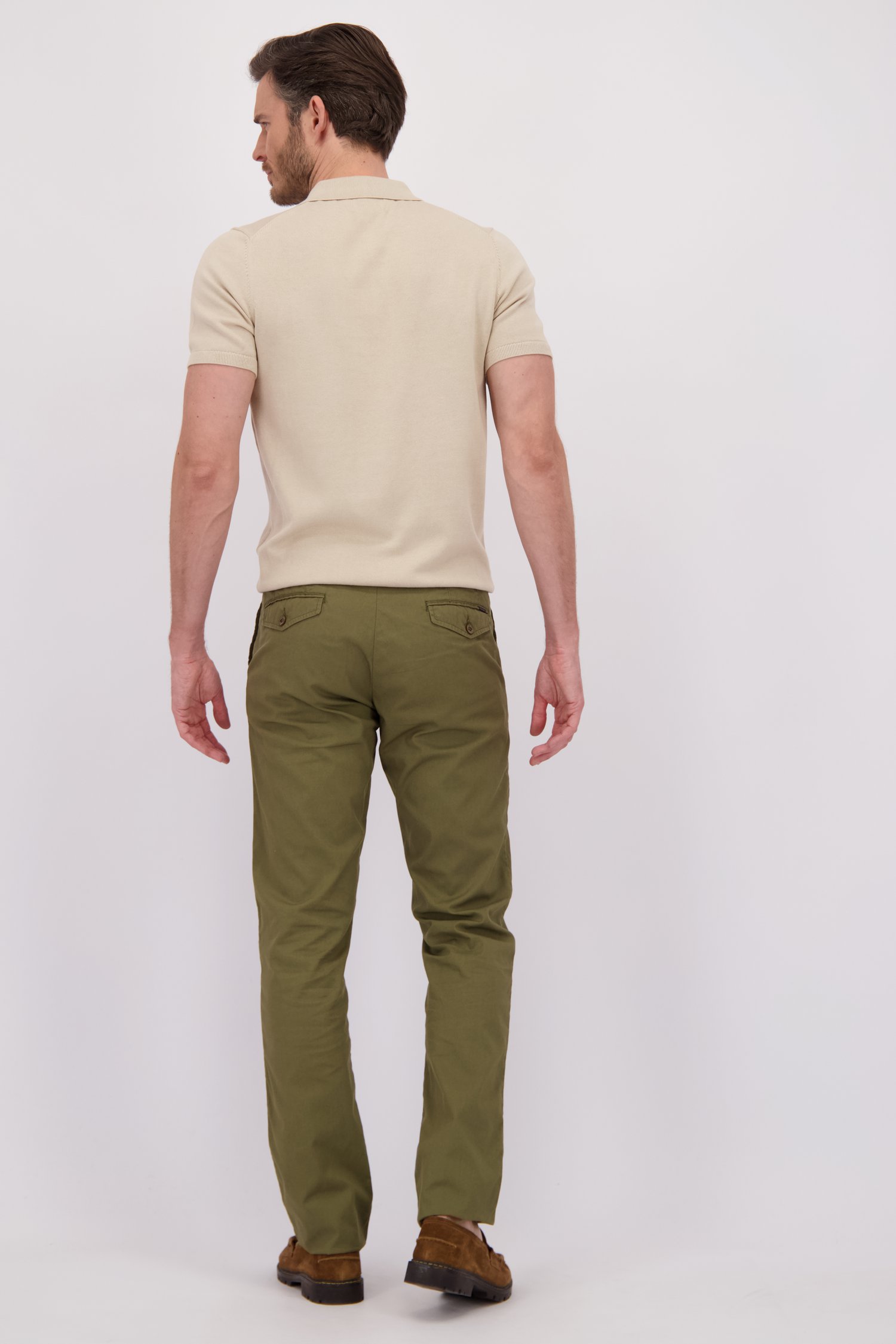 Le dos de Pantalon chino kaki - New York - Slim fit de Brassville pour Hommes