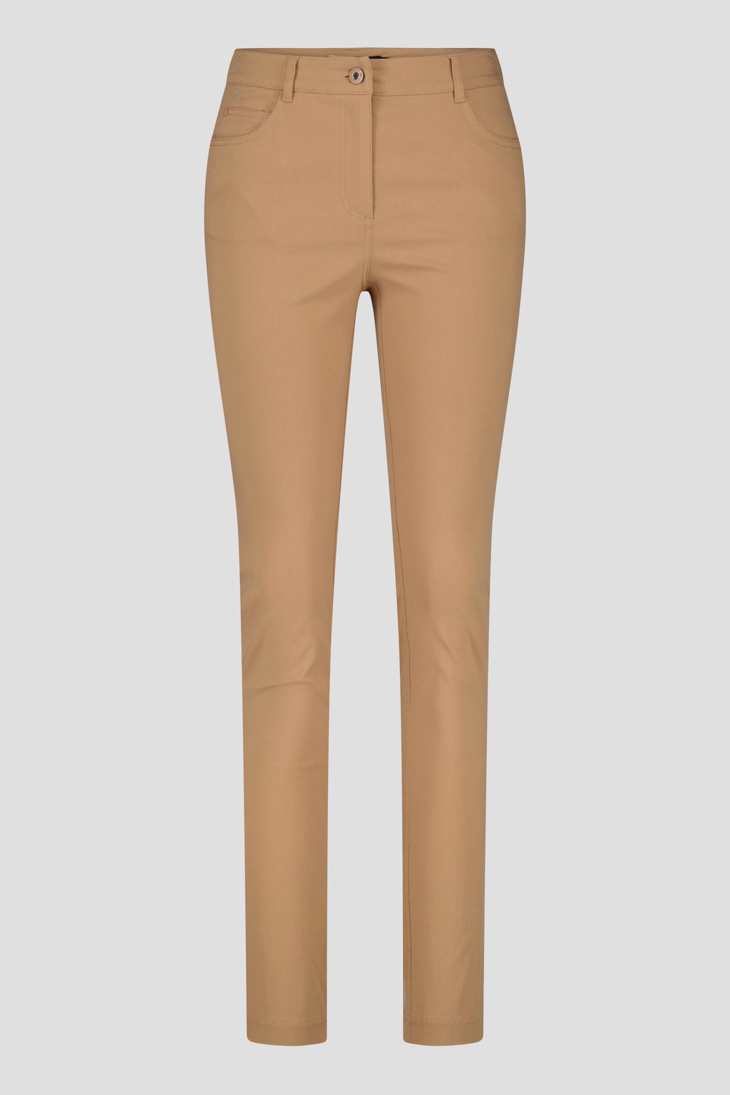 Pantalon coloré en stretch - beige de Claude Arielle pour Femmes