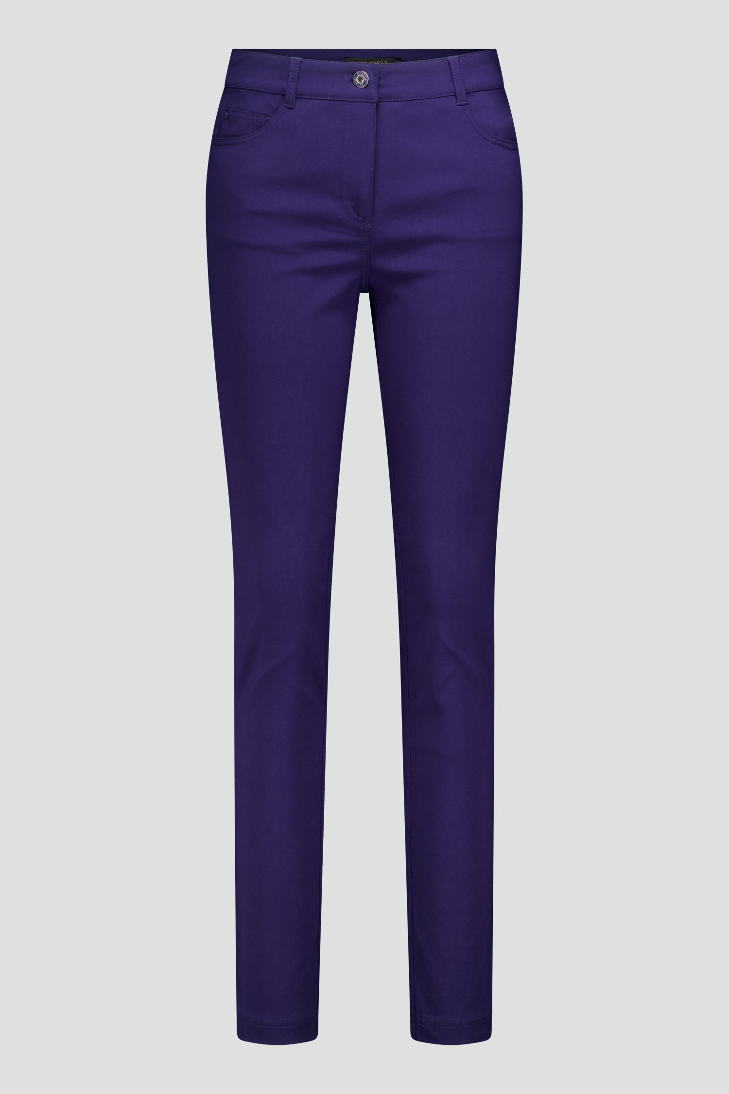 Photo produit 1 de Pantalon coloré en stretch - bleu foncé de Claude Arielle pour Femmes