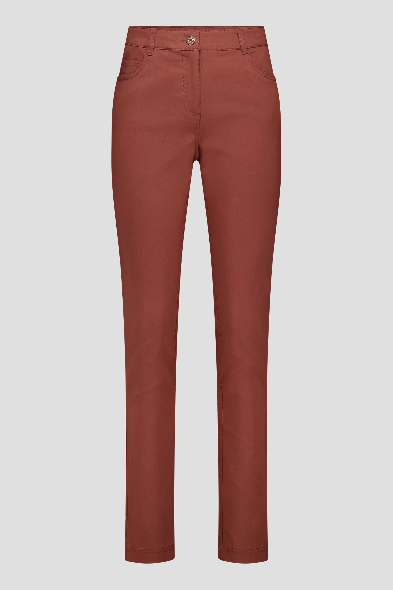 Photo produit 1 de Pantalon coloré en stretch - marron de Claude Arielle pour Femmes