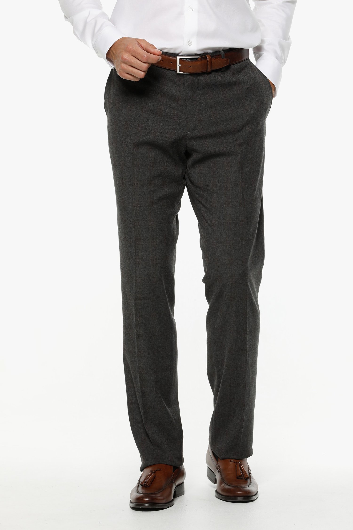 Pantalon costume anthracite - Cable - comfort fit de Dansaert Black pour Hommes