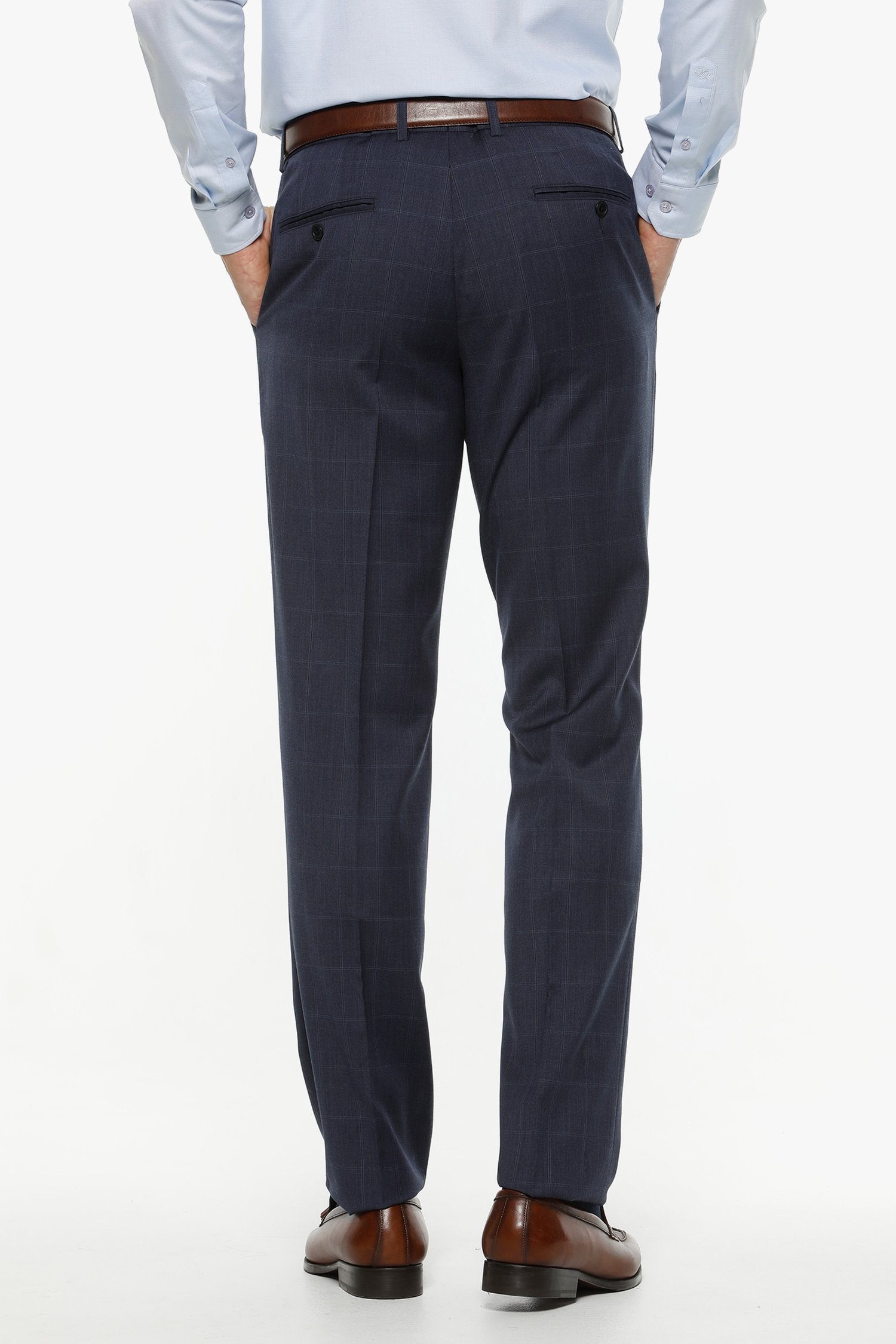 Pantalon costume bleu foncé - Ramin - regular fit de Dansaert Black pour Hommes