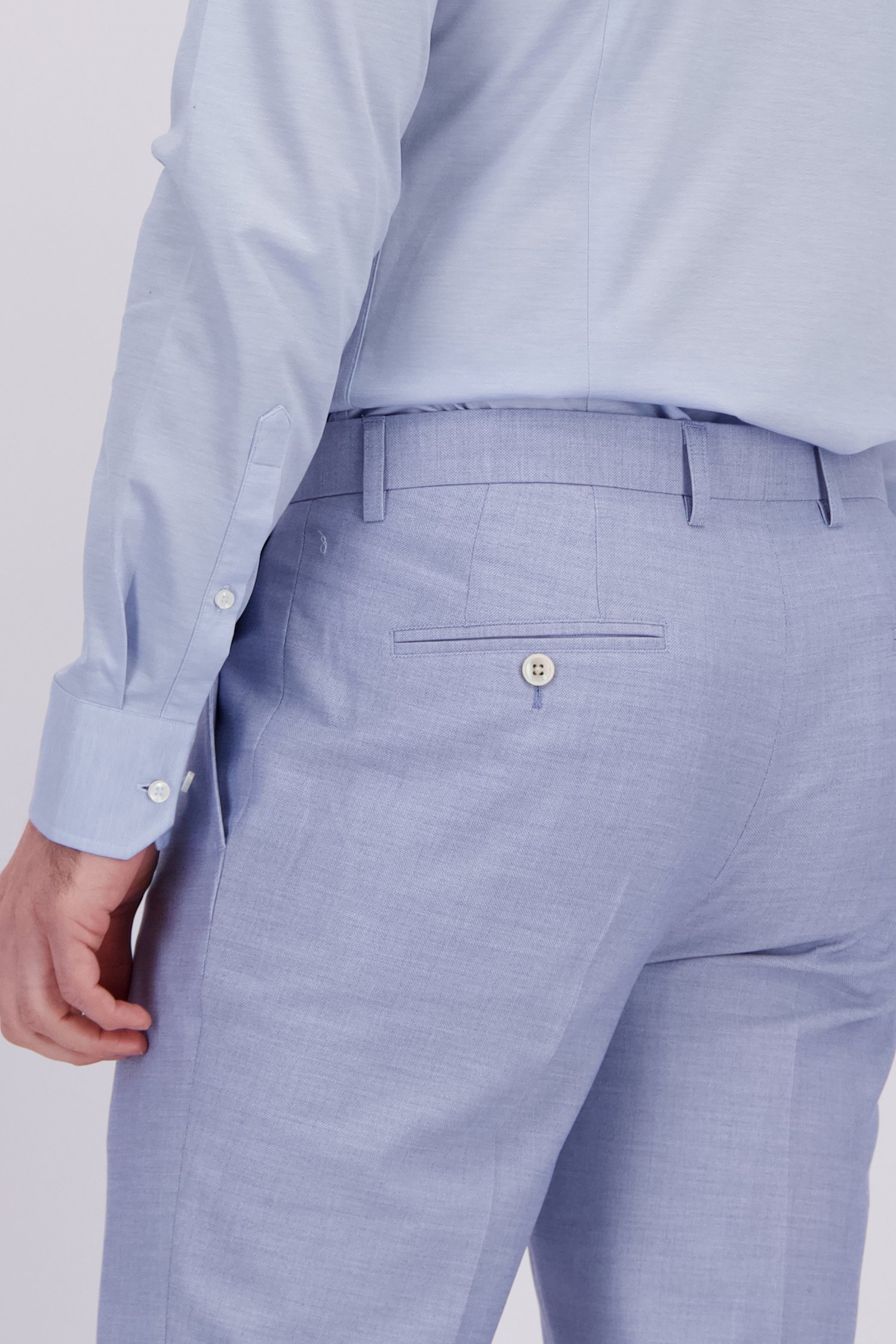 Détail de Pantalon de costume bleu clair - Regular fit de Dansaert Black pour Hommes