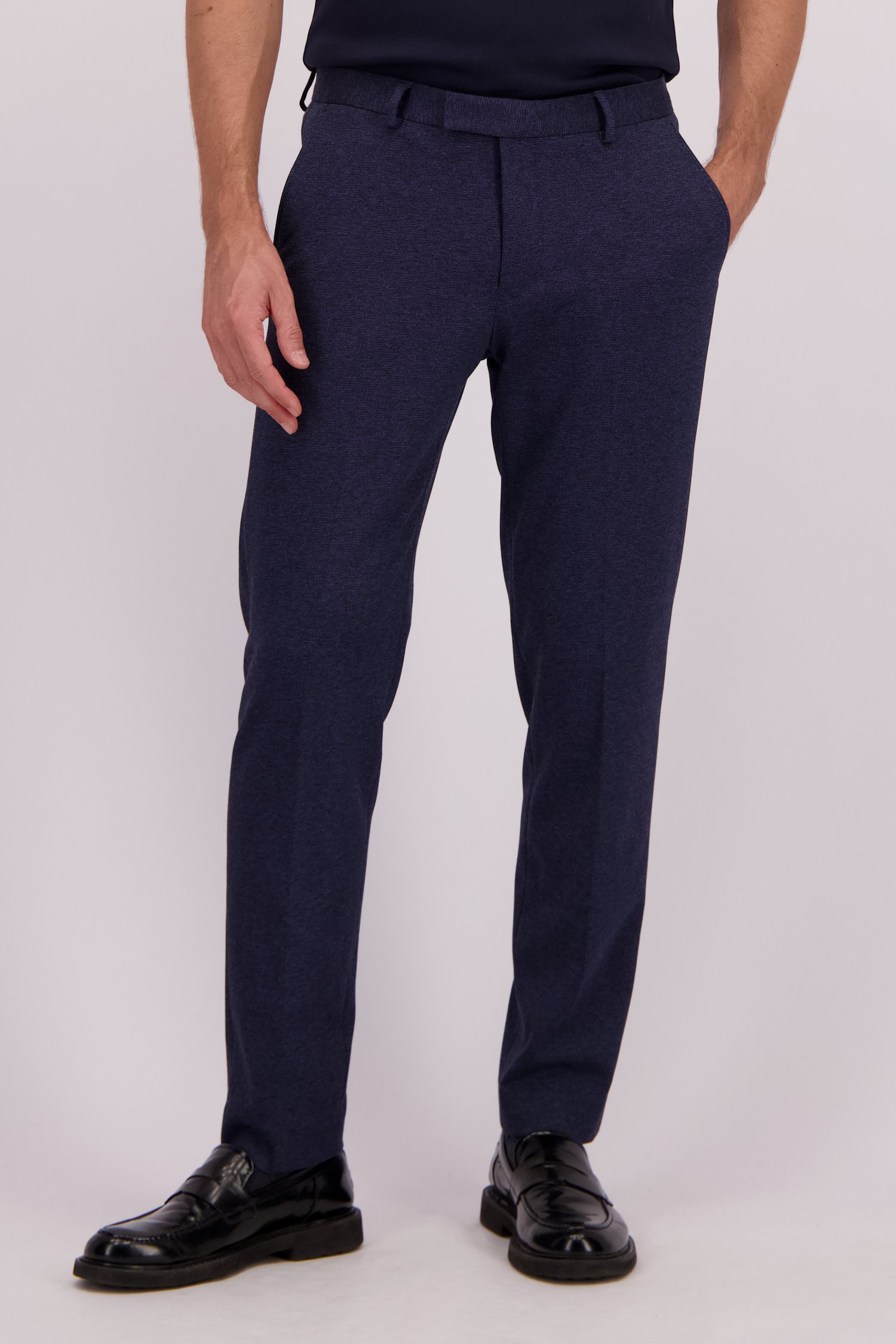 Photo supplémentaire 1 de Pantalon de costume bleu foncé chiné de Benvenuto pour Hommes