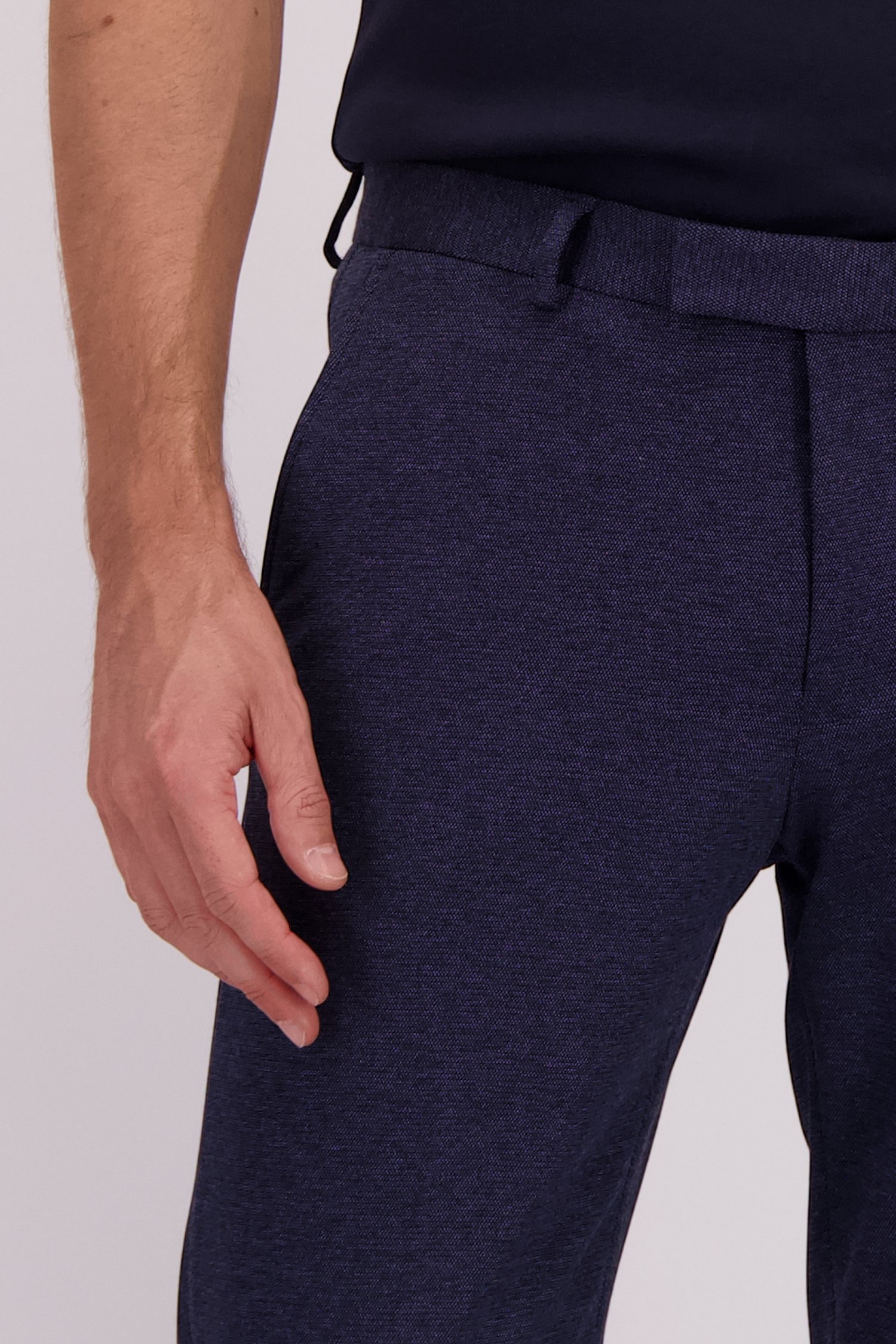 Photo supplémentaire 3 de Pantalon de costume bleu foncé chiné de Benvenuto pour Hommes