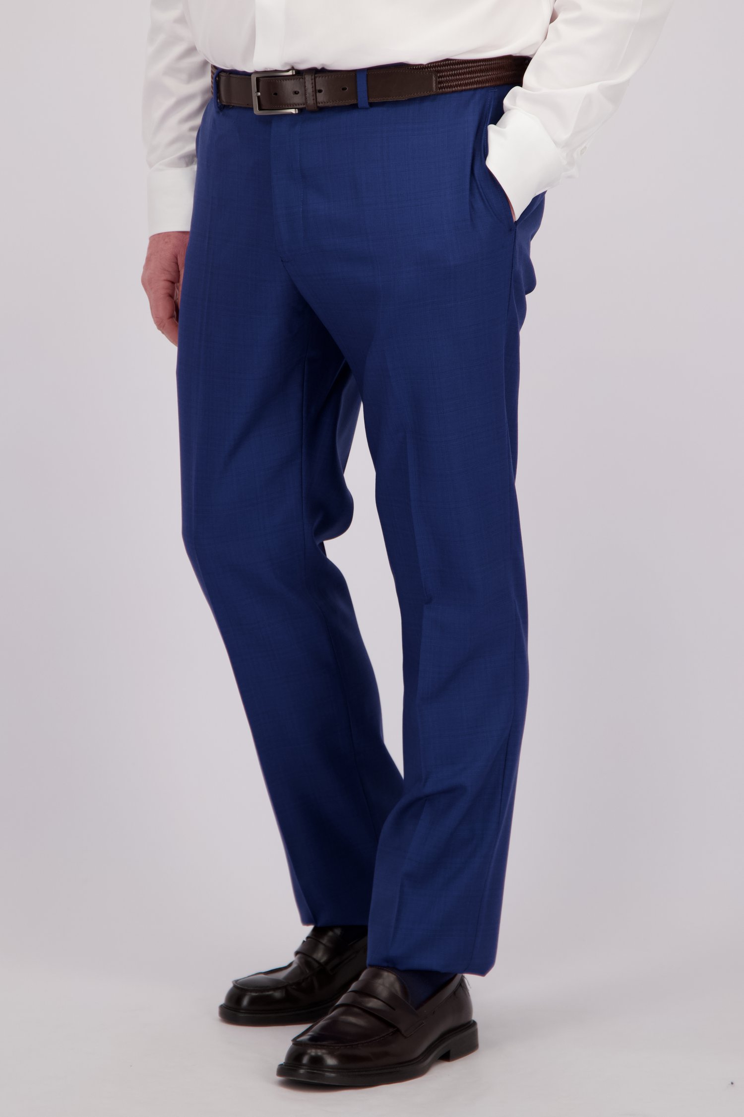 Pantalon de costume bleu foncé - Comfort fit de Dansaert Black pour Hommes