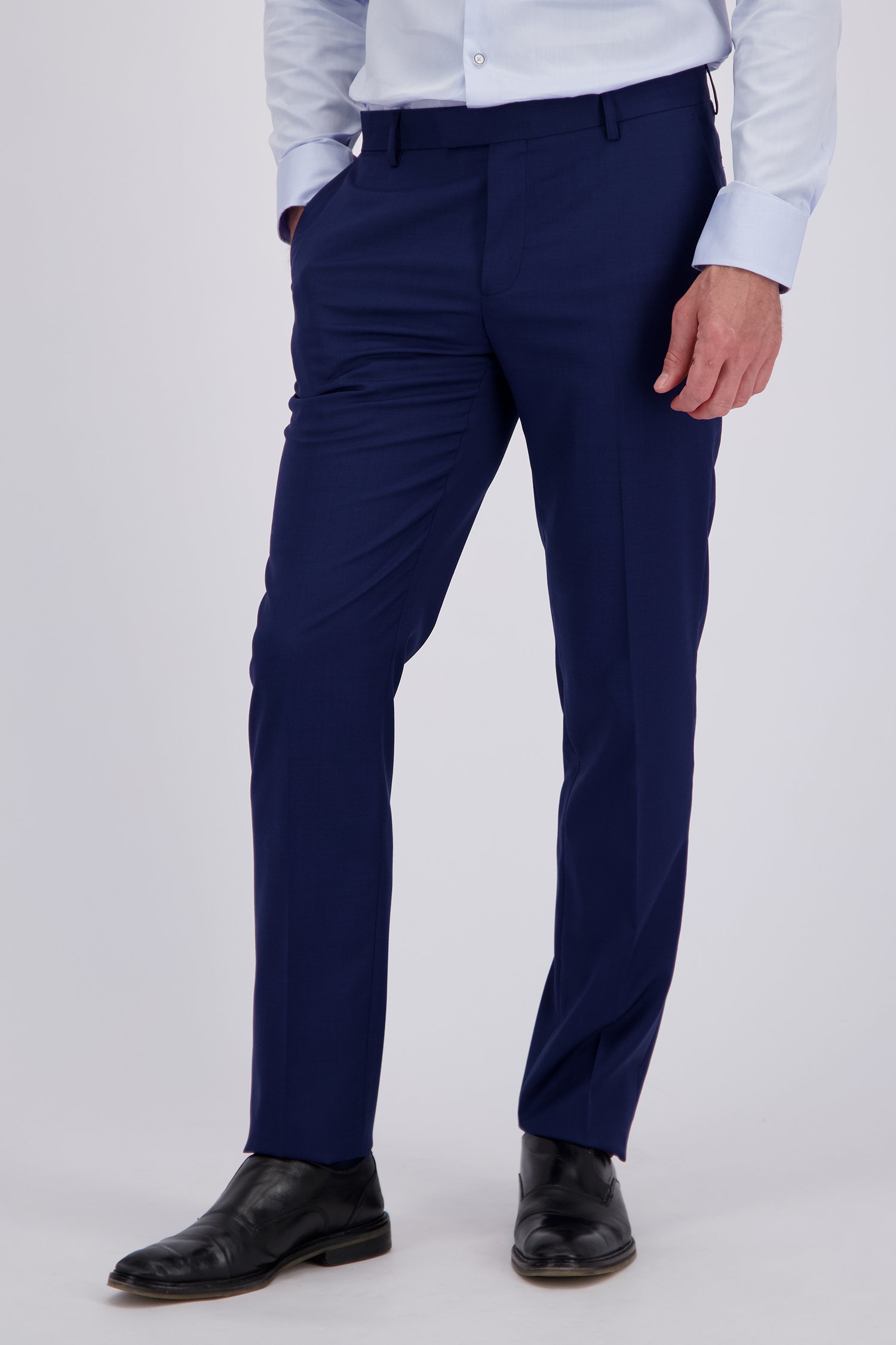Le devant de  Pantalon de costume bleu foncé - Slim fit  de Dansaert Black pour Hommes