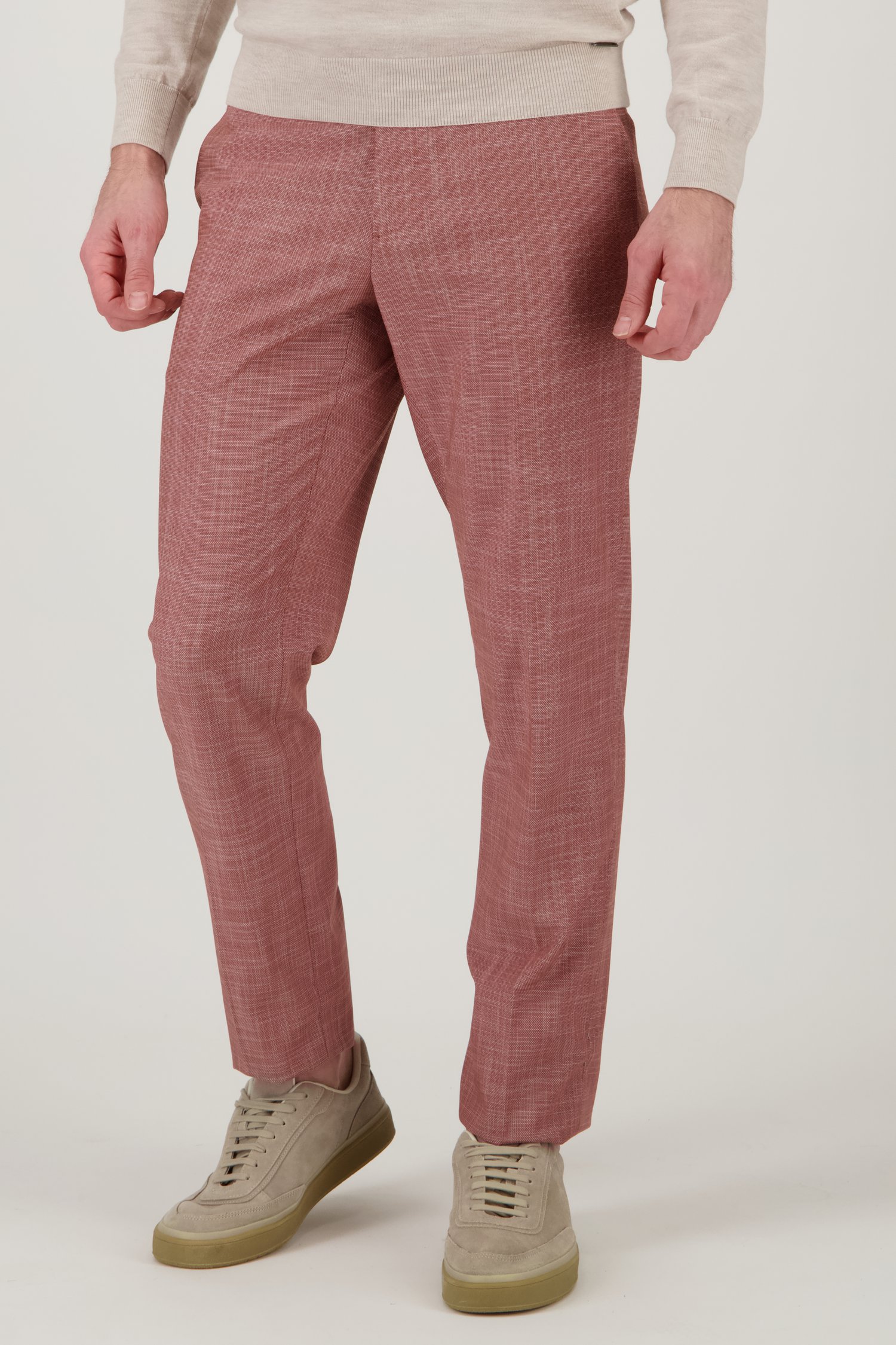 Pantalon de costume bordeaux de Upper East pour Hommes