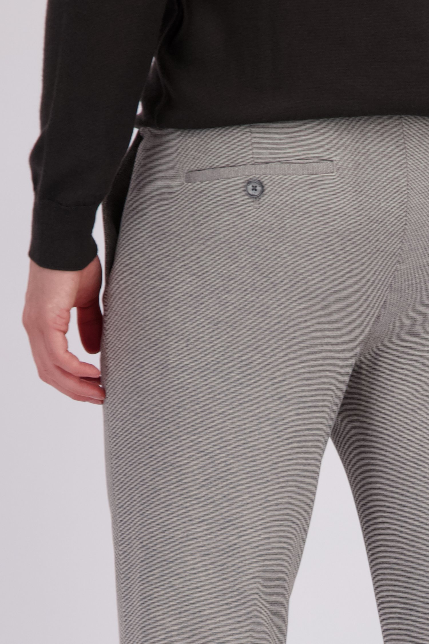 Détail de Pantalon de costume chiné gris-beige de Benvenuto pour Hommes